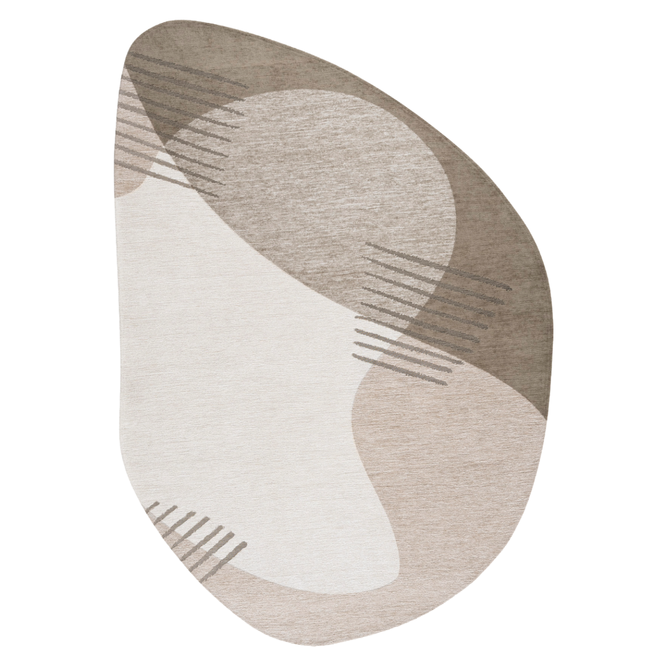 Dywan owalny OMBRA kremowy z brązowym wzorem