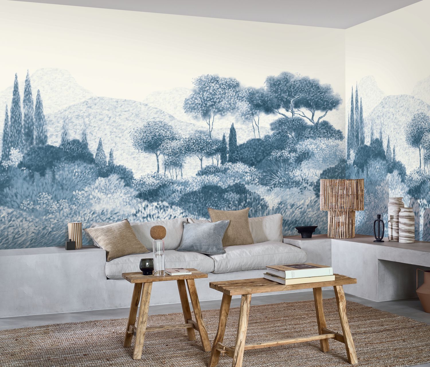 Mural MAQUIS CORSE niebieski