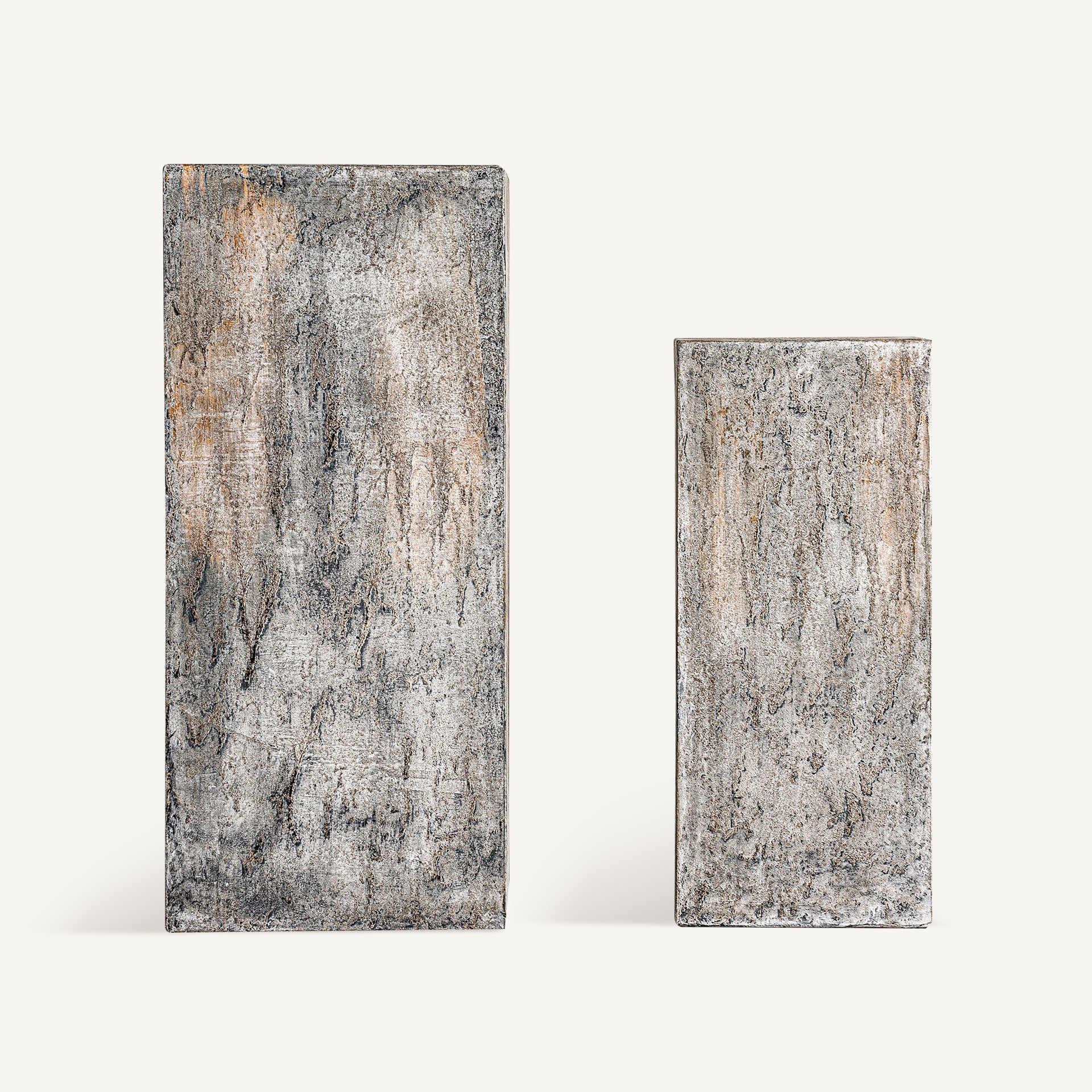 Beistelltisch-Set ARVIT beige Terrakotta