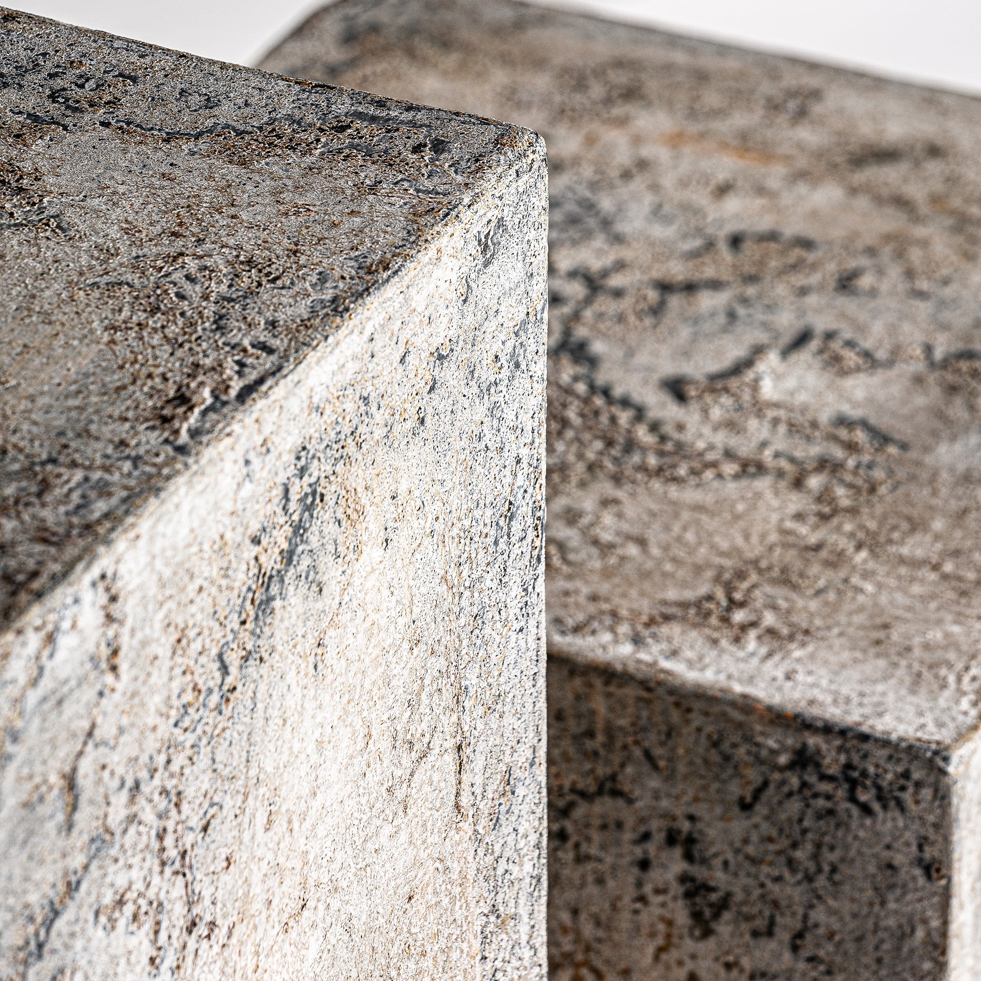 Beistelltisch-Set ARVIT beige Terrakotta