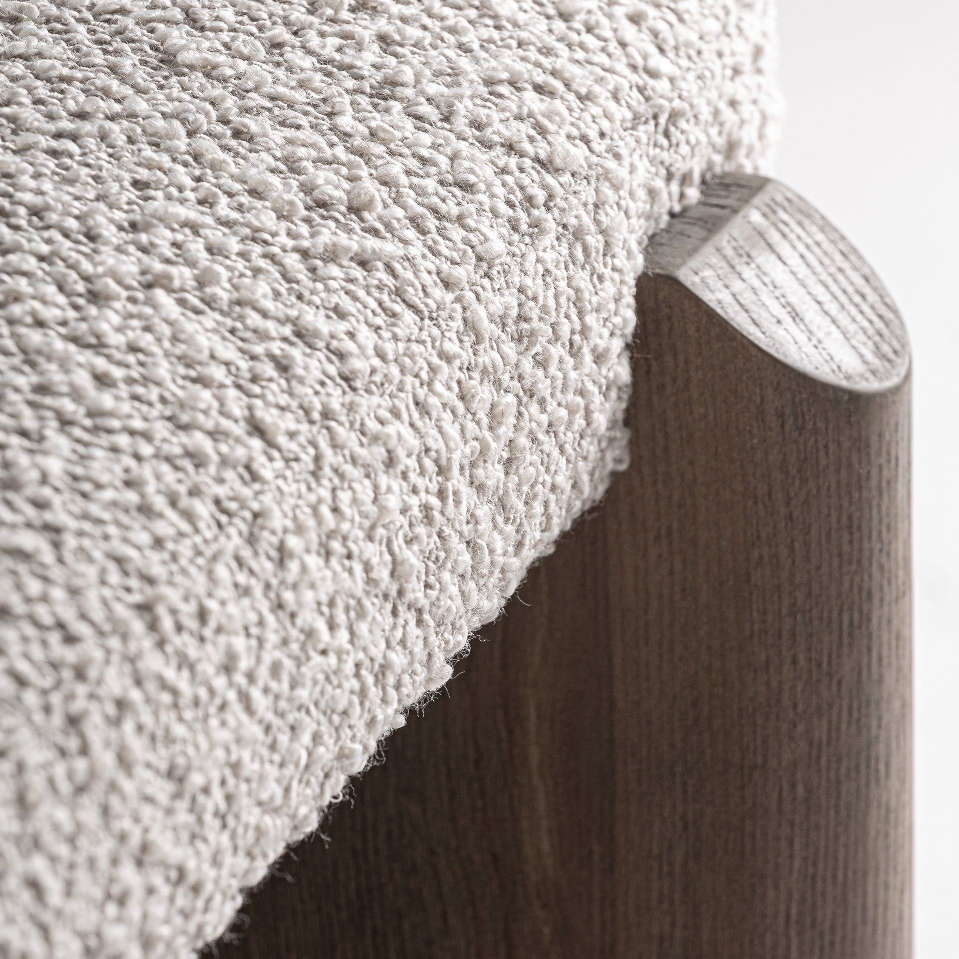 Bank JACQUARD aus Weidenholz mit beigem Sitzkissen