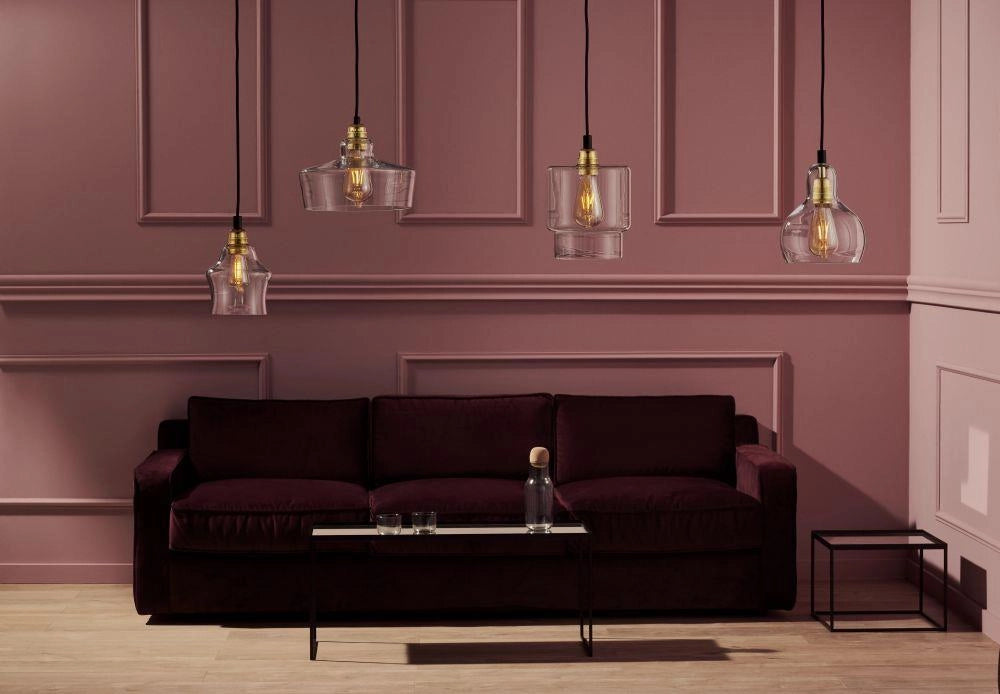 Pendelleuchte LONGIS I transparent mit Gold