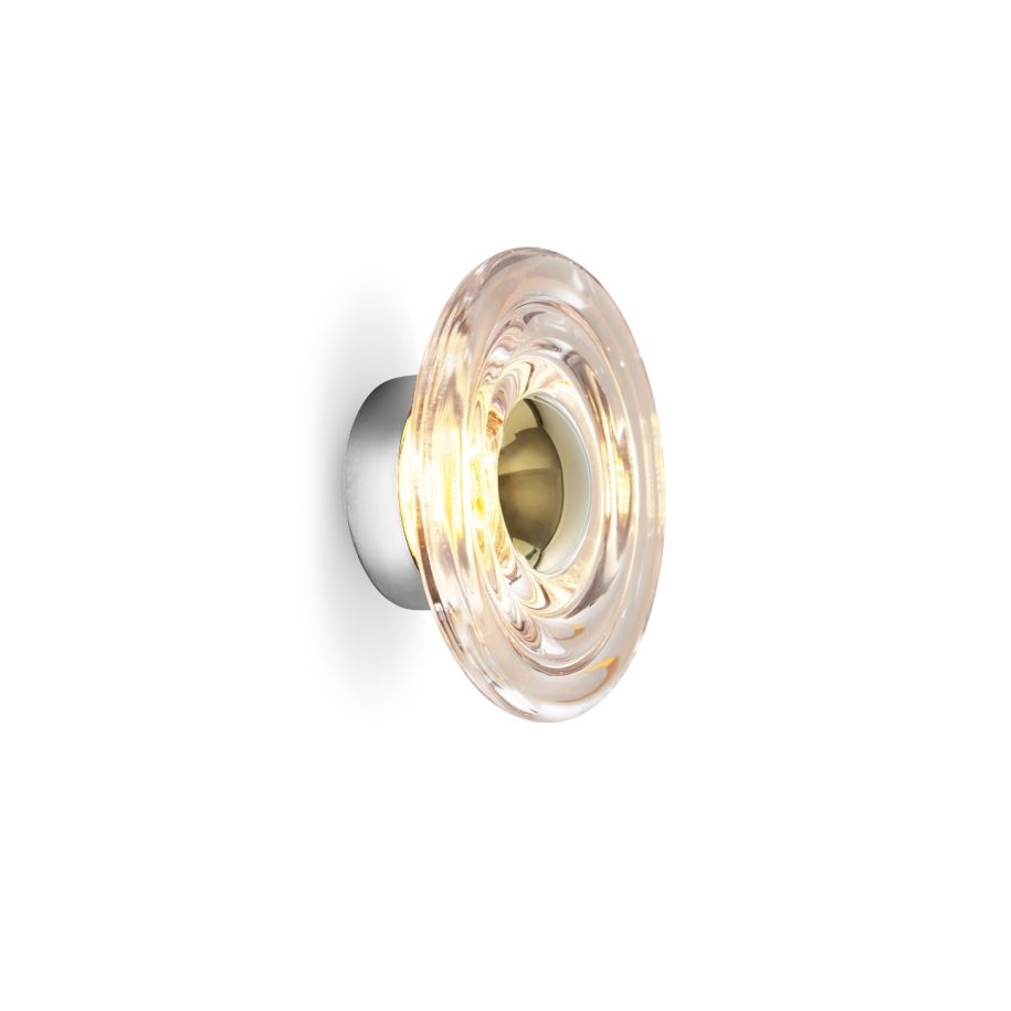 Press glass wall lamp