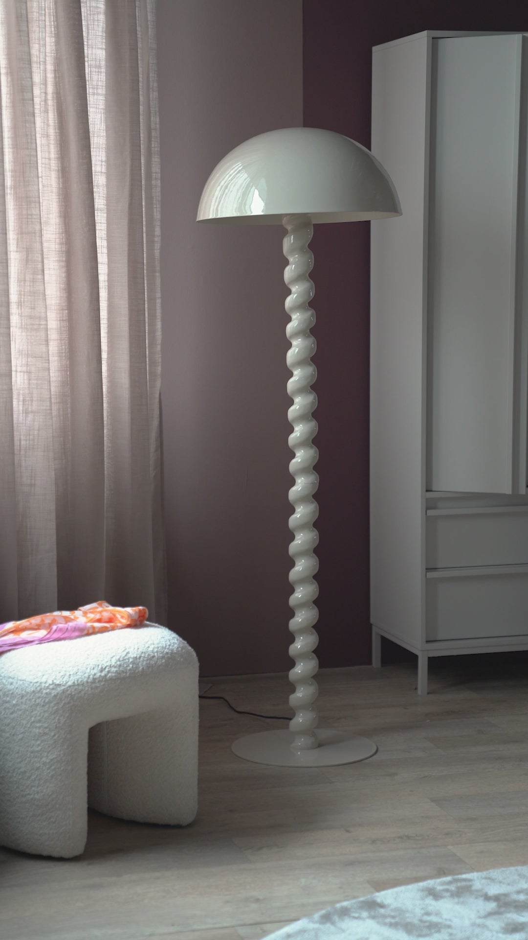 Lampa podłogowa LUOX beżowy