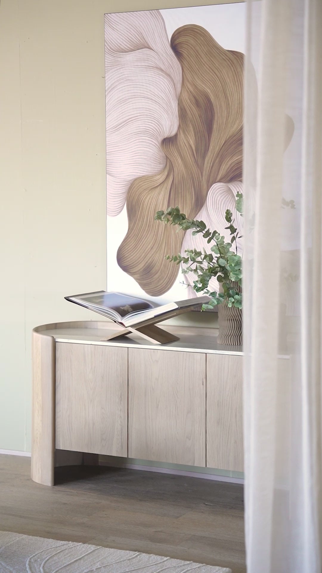 Komoda DON drewno dębowe z marmurowym blatem