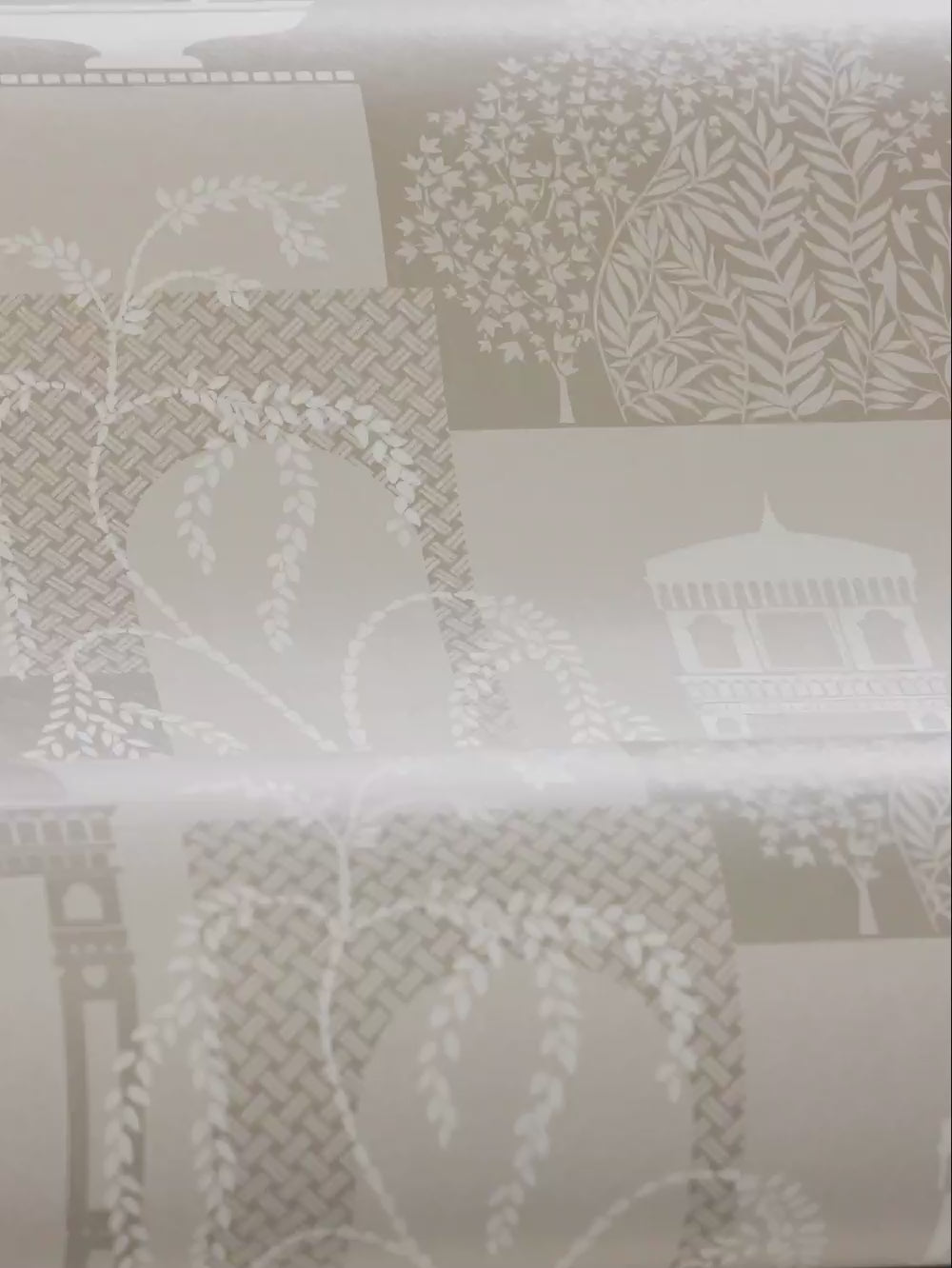 Tapeta z krajobrazem antycznym MIMI szaro-beżowy