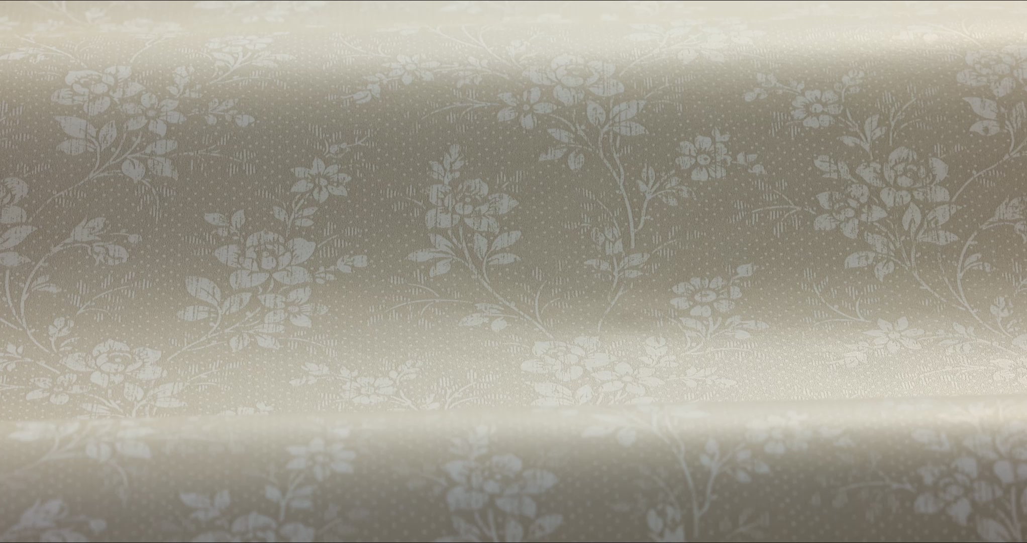 Tapeta z roślinnym wzorem kwiatów HIP ROSE beżowy z białym