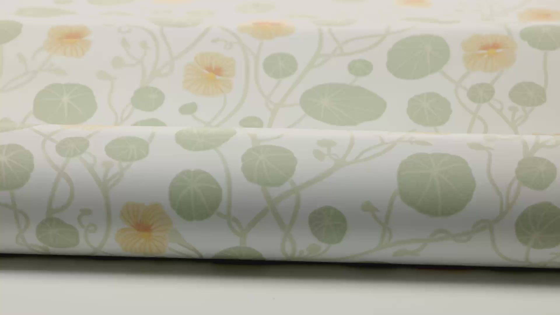 Tapete mit Pflanzenmotiv in Blumen KRASSE weiß mit grün und gelb