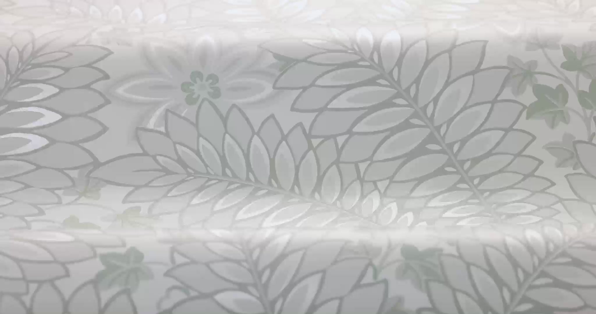 Tapeta z motywem roślinnym liści HIDDEN IVY biały z szarym