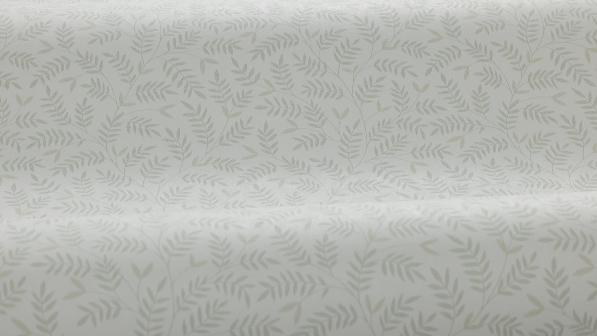 Tapeta flizelinowa papierowa z roślinnym wzorem OLOF biały z zielonym