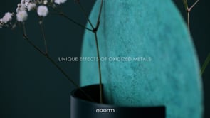 YERMILOV Vase - NUMBERED EDITION green with brass and oxidized copper