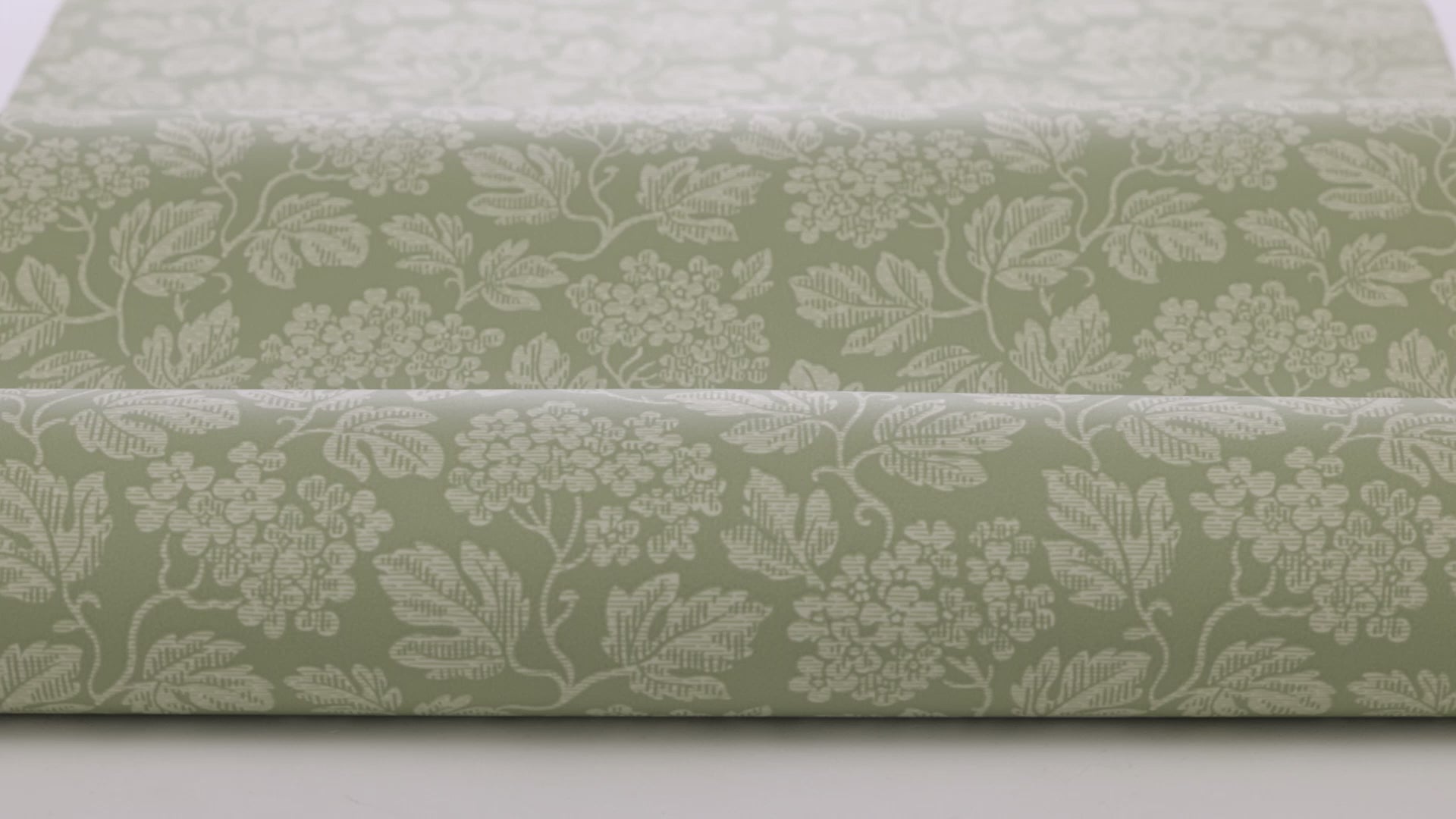 Non-woven paper wallpaper with a botanical pattern HAGTORN green