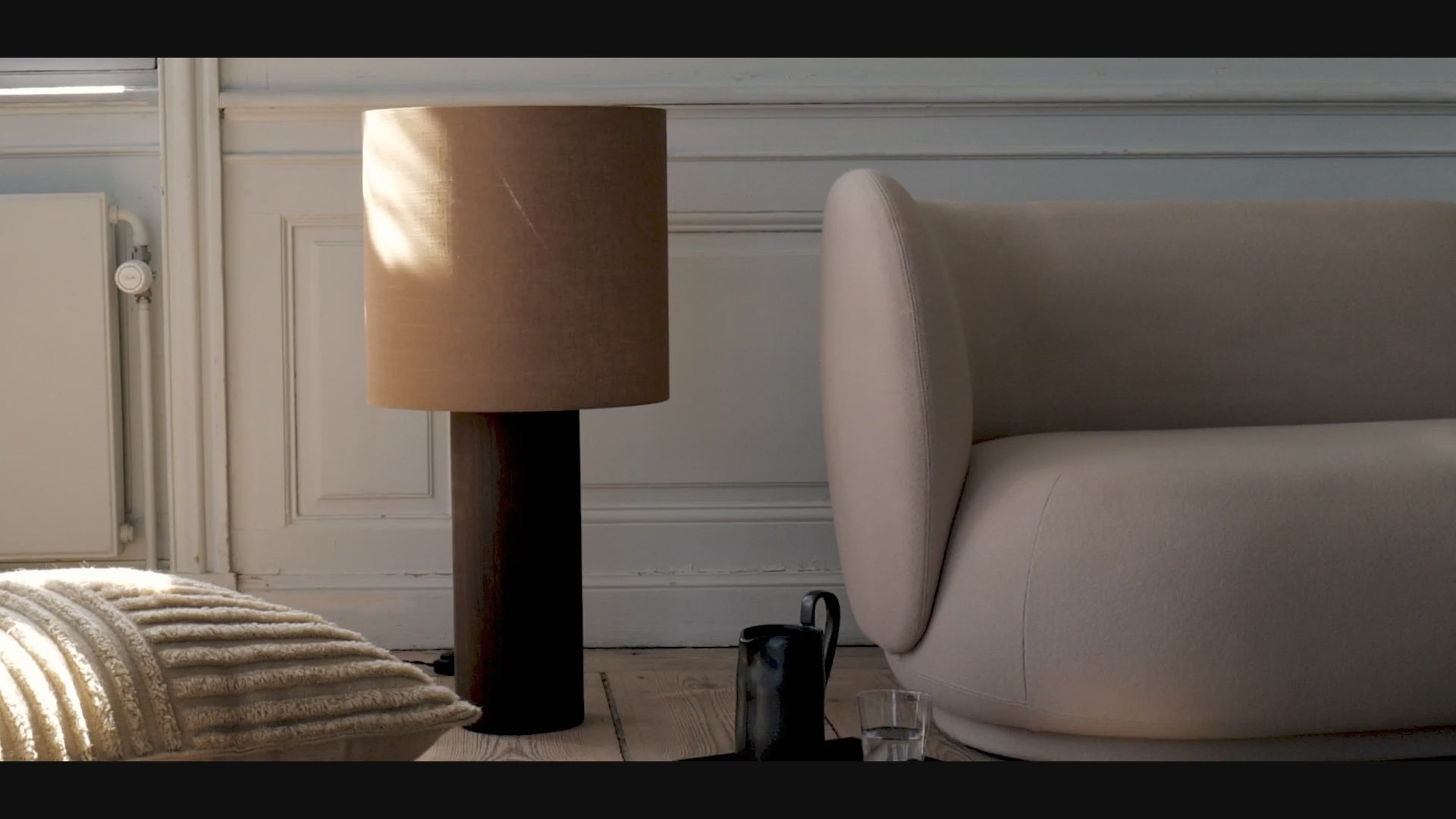 Tischlampenbasis Postleitungen Eichenfurnier