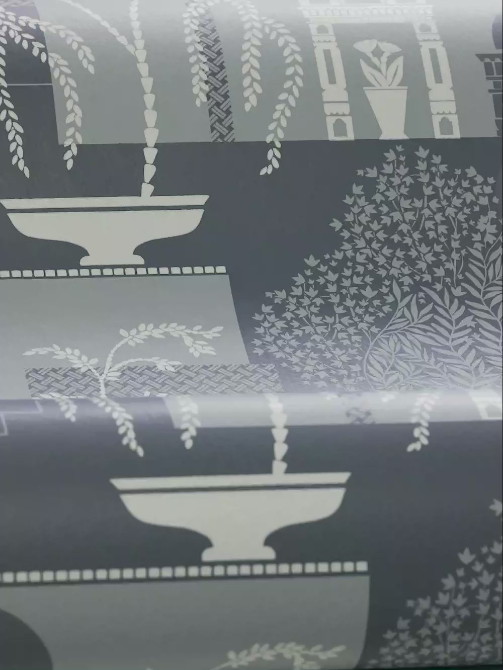 Tapete mit antikem Landschaftsmotiv MIMI blau