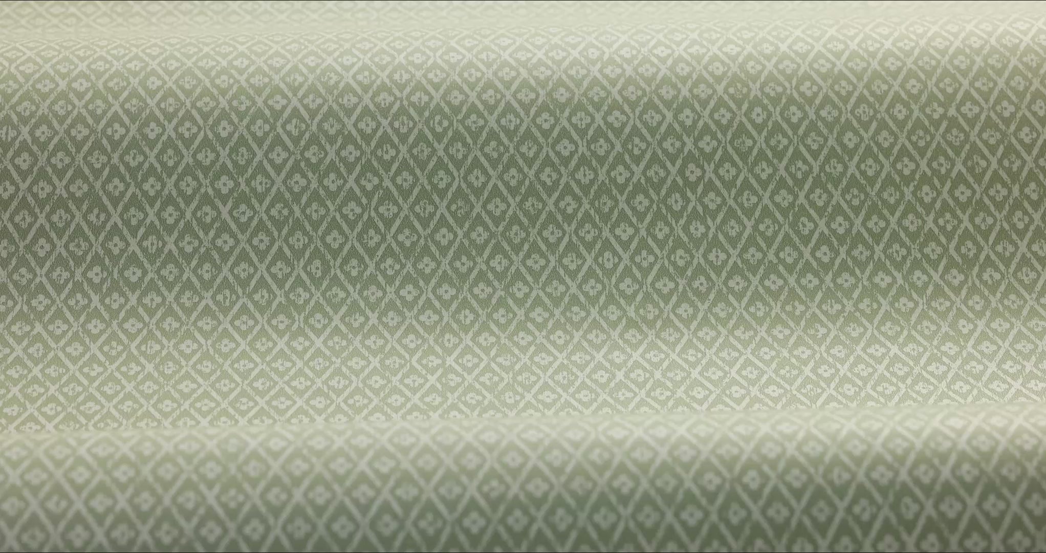 Tapeta z motywem geometrycznym WILLOWHERB zielony z białym
