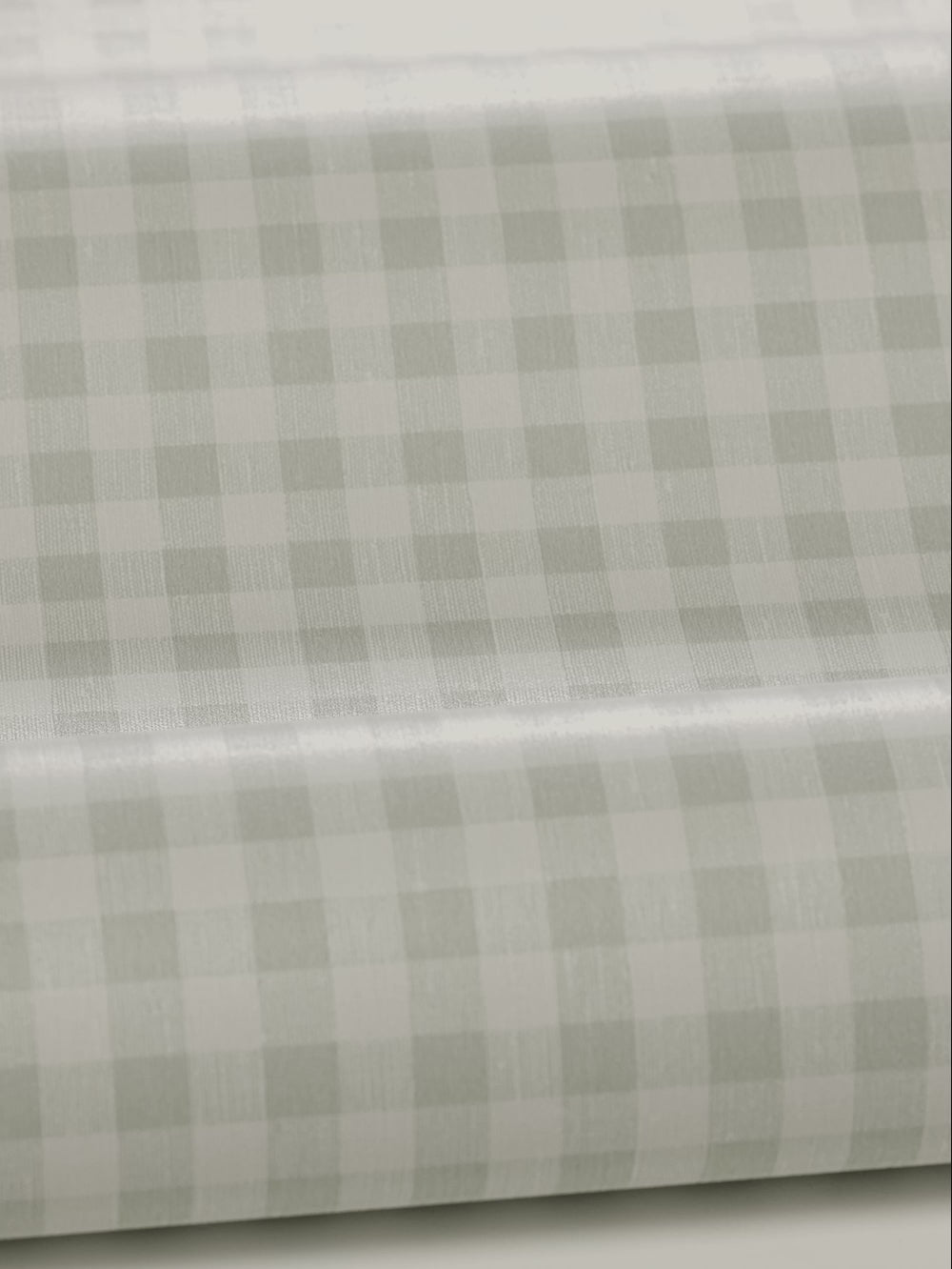 Strukturierte Tapete, die Leinen im Karomuster imitiert, PICNIC CHECK grün mit weiß