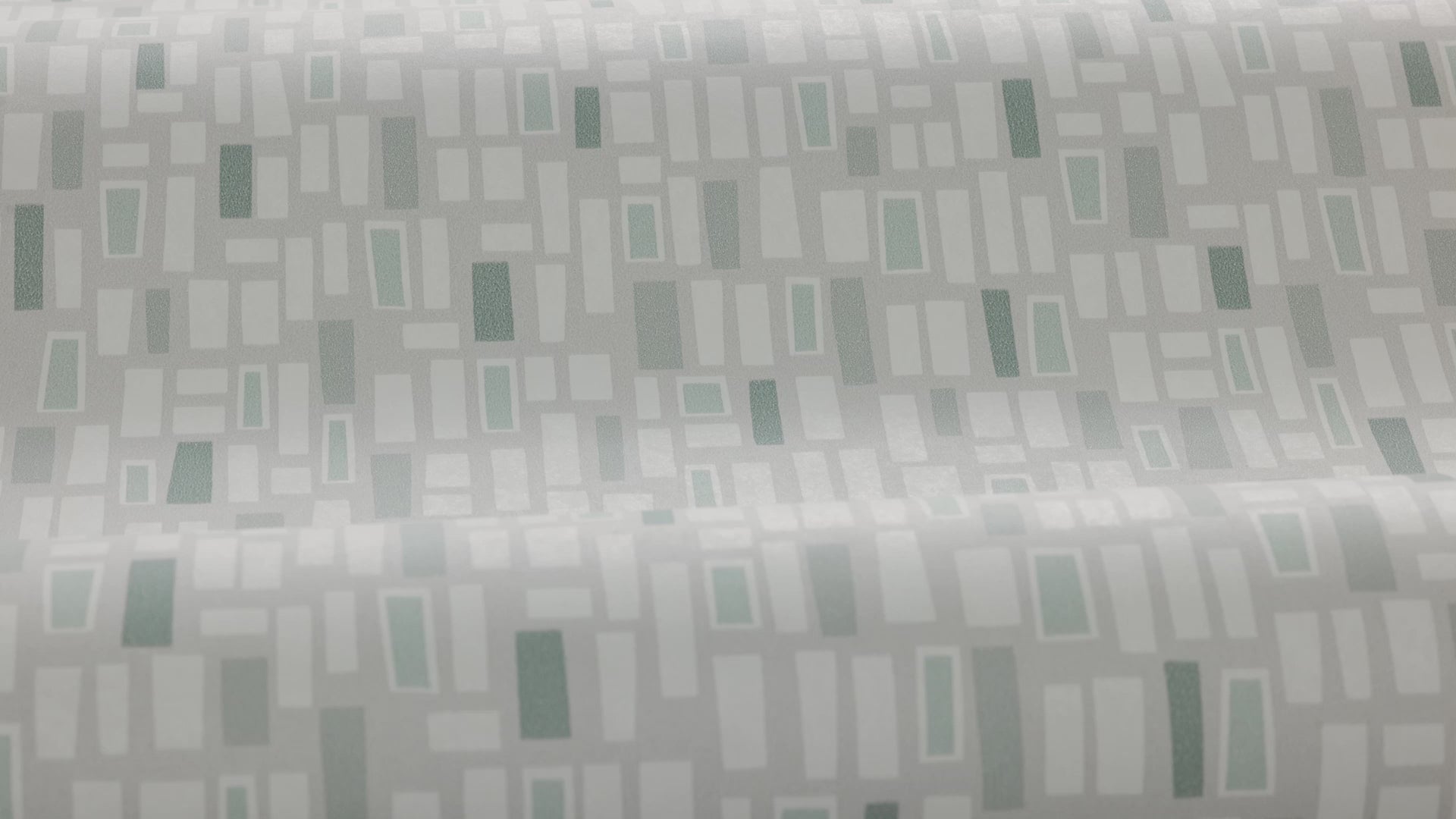 Vlies-Tapete mit geometrischem Muster ELVIS in Grün und Weiß