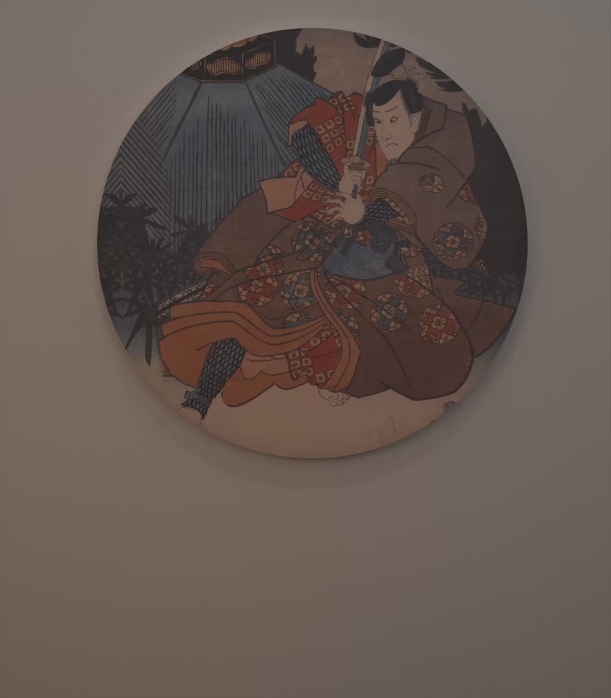 Lampa ścienna DOTS LIGHTING - WARRIOR ETHOS beżowy z niebieskim