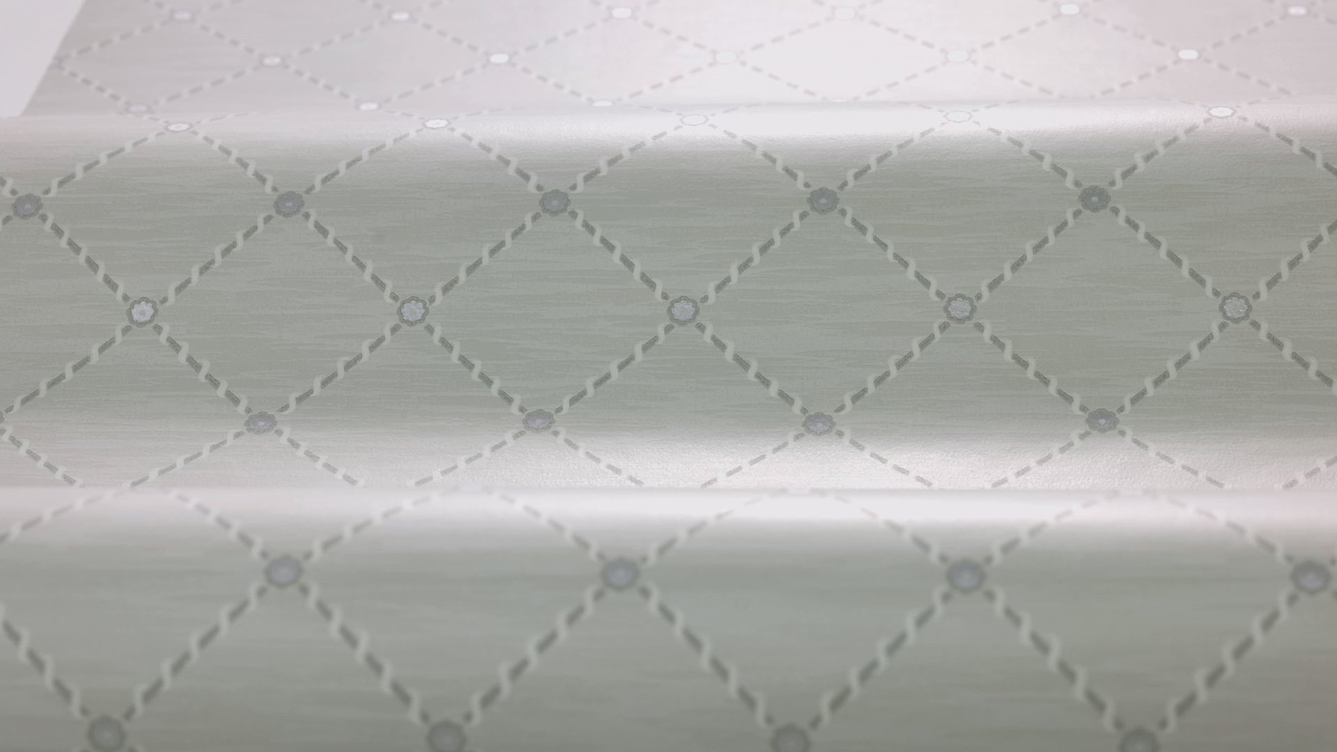 Tapeta z motywem geometrycznym GOLDEN TRELLIS szary z białym