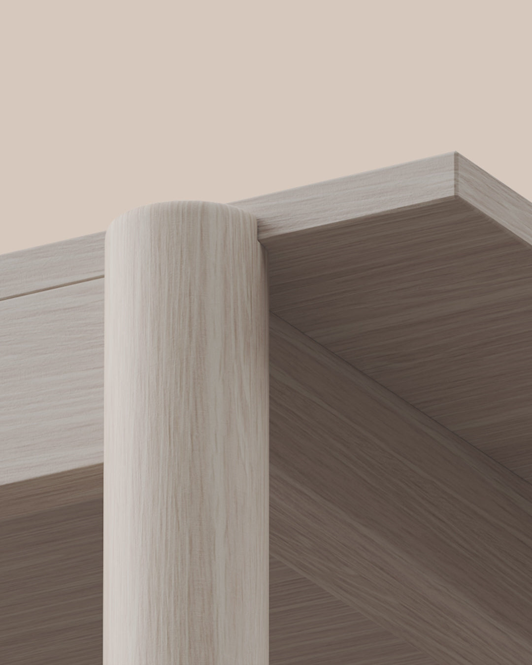 Bürotisch LINEAR SYSTEM HIGH - KONFIGURATION 2 Eichenfurnier