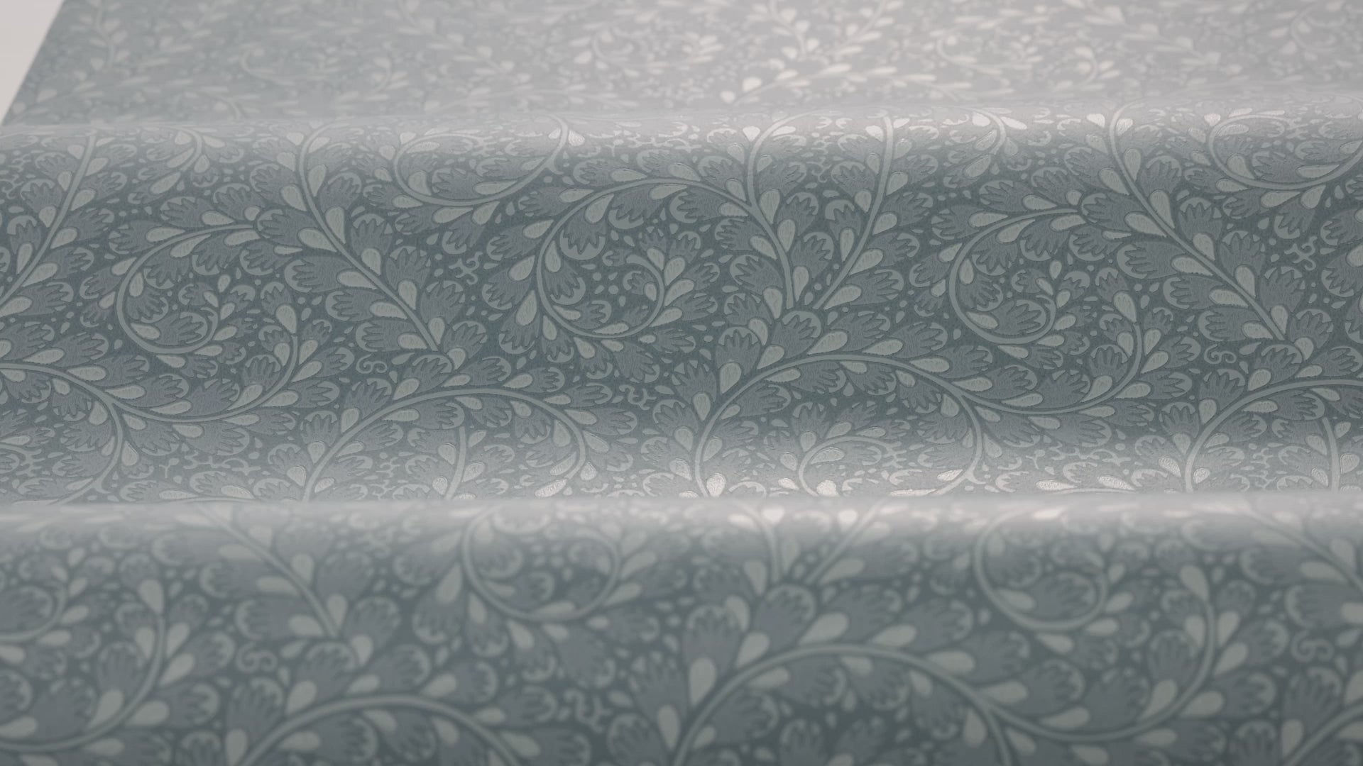 Tapete mit Pflanzenmotiv WILD FERNS blau