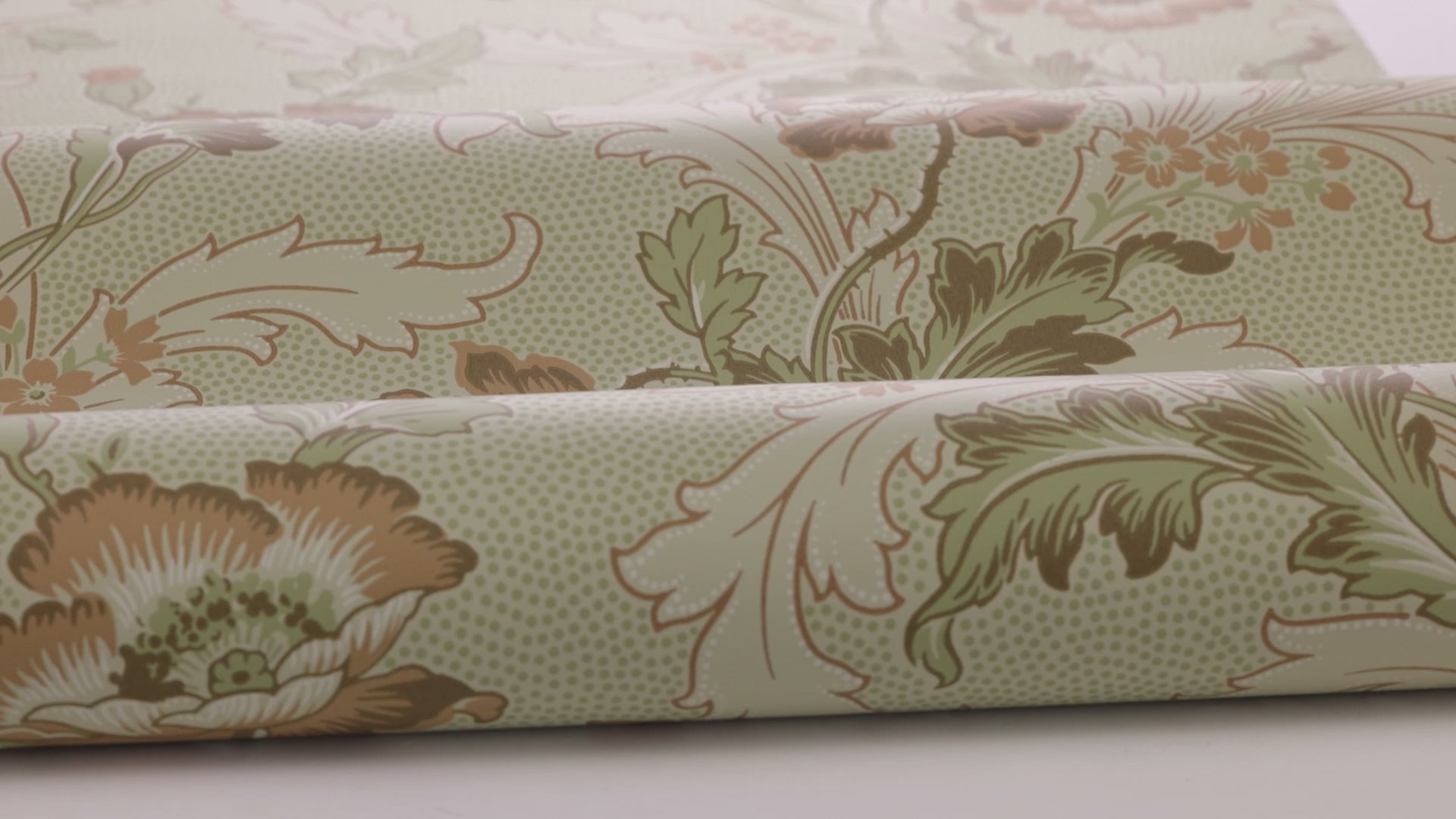 Tapeta flizelinowa papierowa z roślinnym wzorem GÖTEBORG beżowy z zielonym