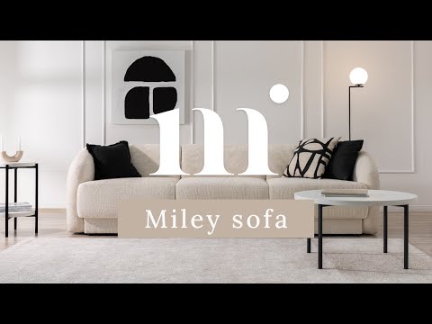 Linksseiten Panorama-Sofa im Szenil-Stoff von 6-Sitzer Miley Grey