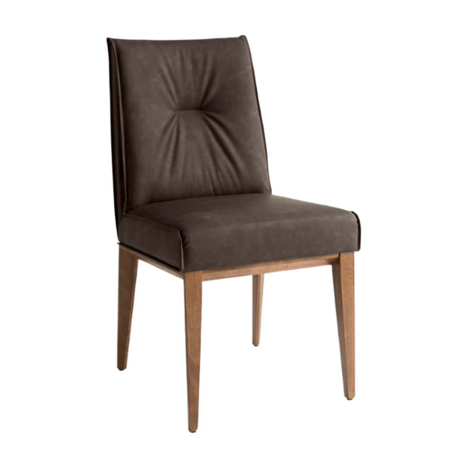 Polsterstuhl ROMY mit Nussbaumfuß