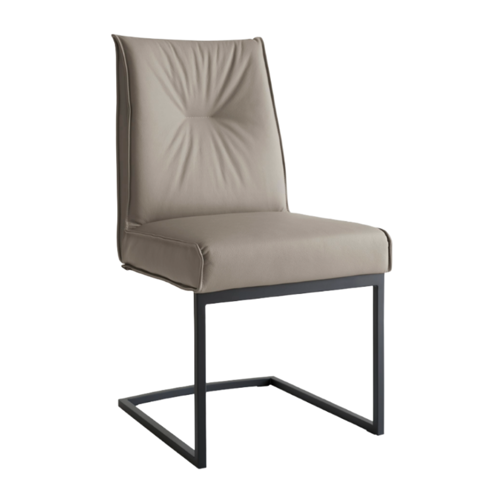 Chair ROMY taupe seat with black base