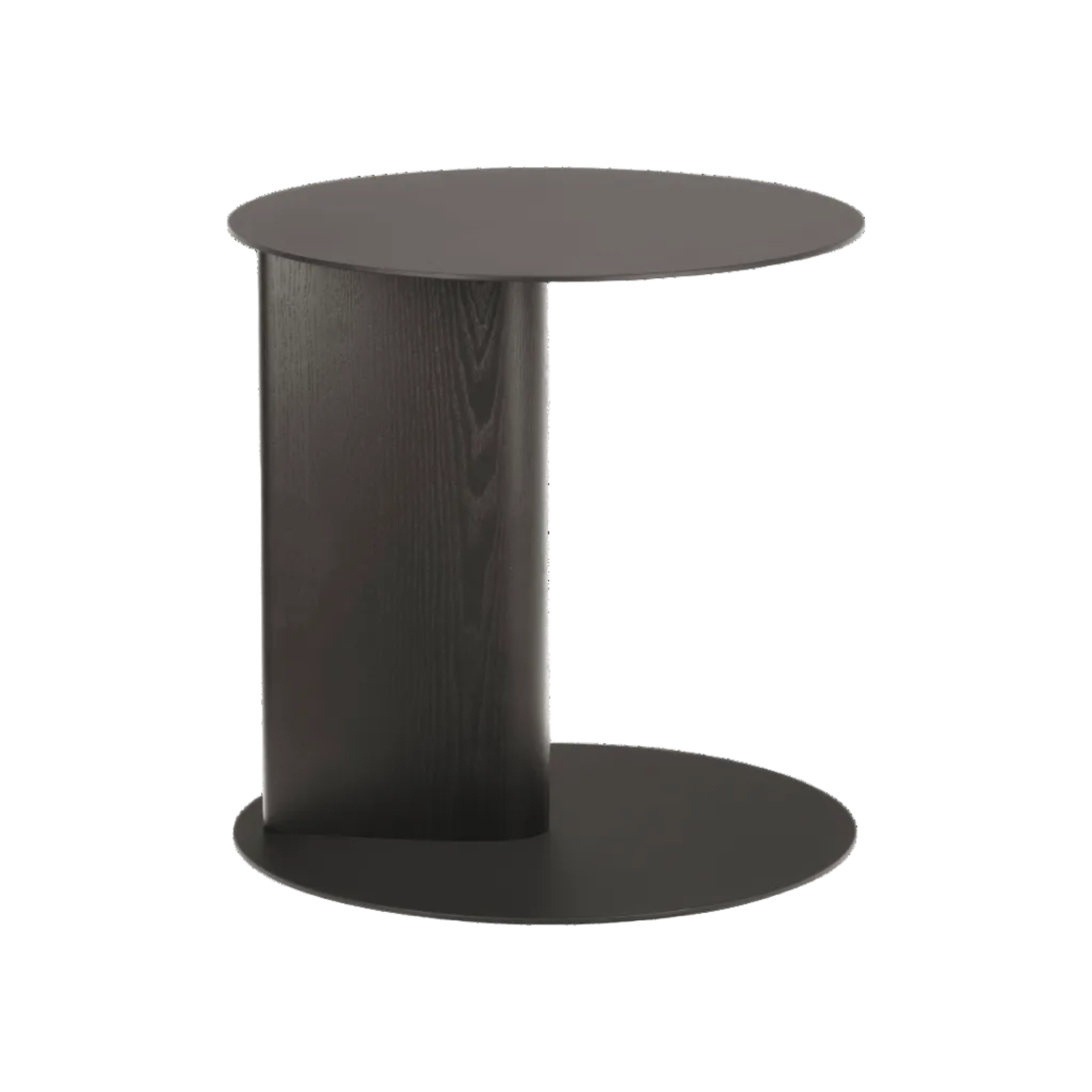 SANDY side table with a black top and black wooden base
