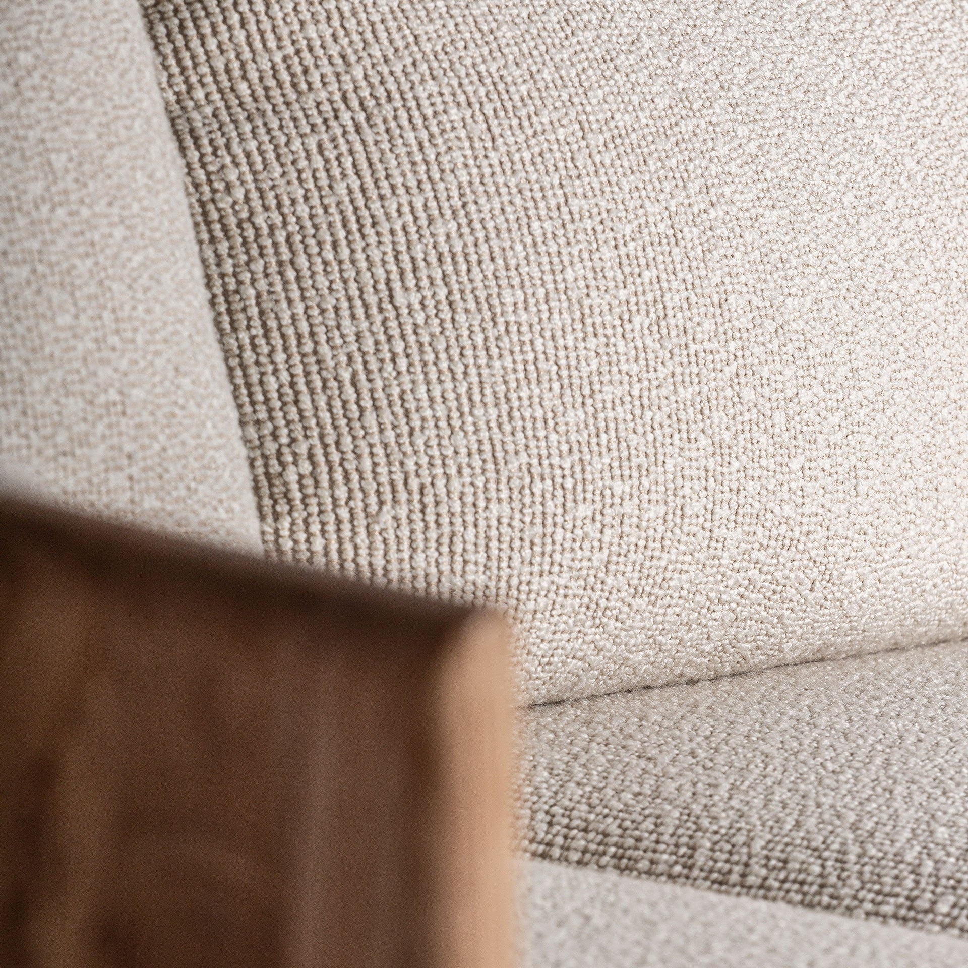 Sofa NARA beżowy z dębową podstawą