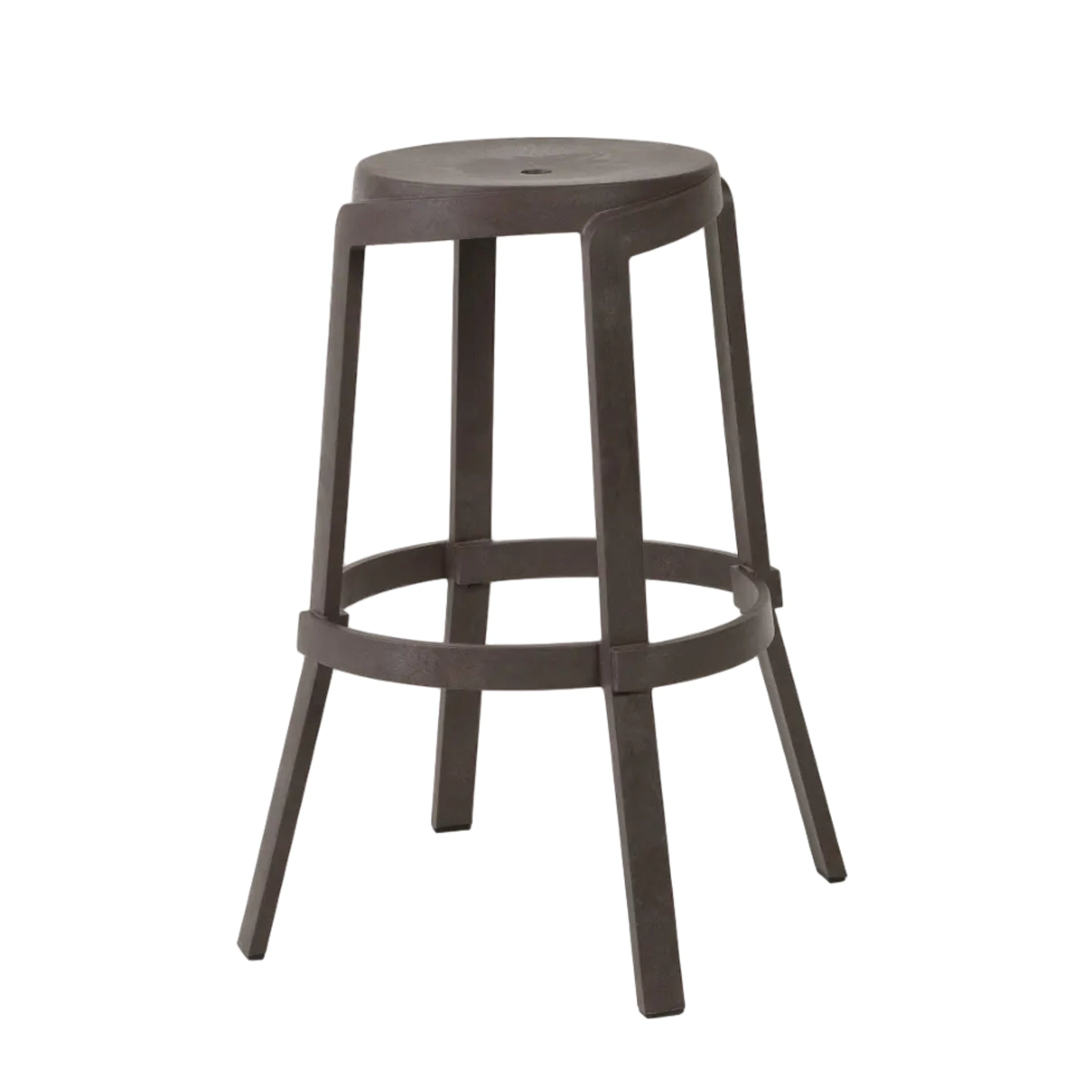 Hocker für den Außenbereich STACK erdiges Braun