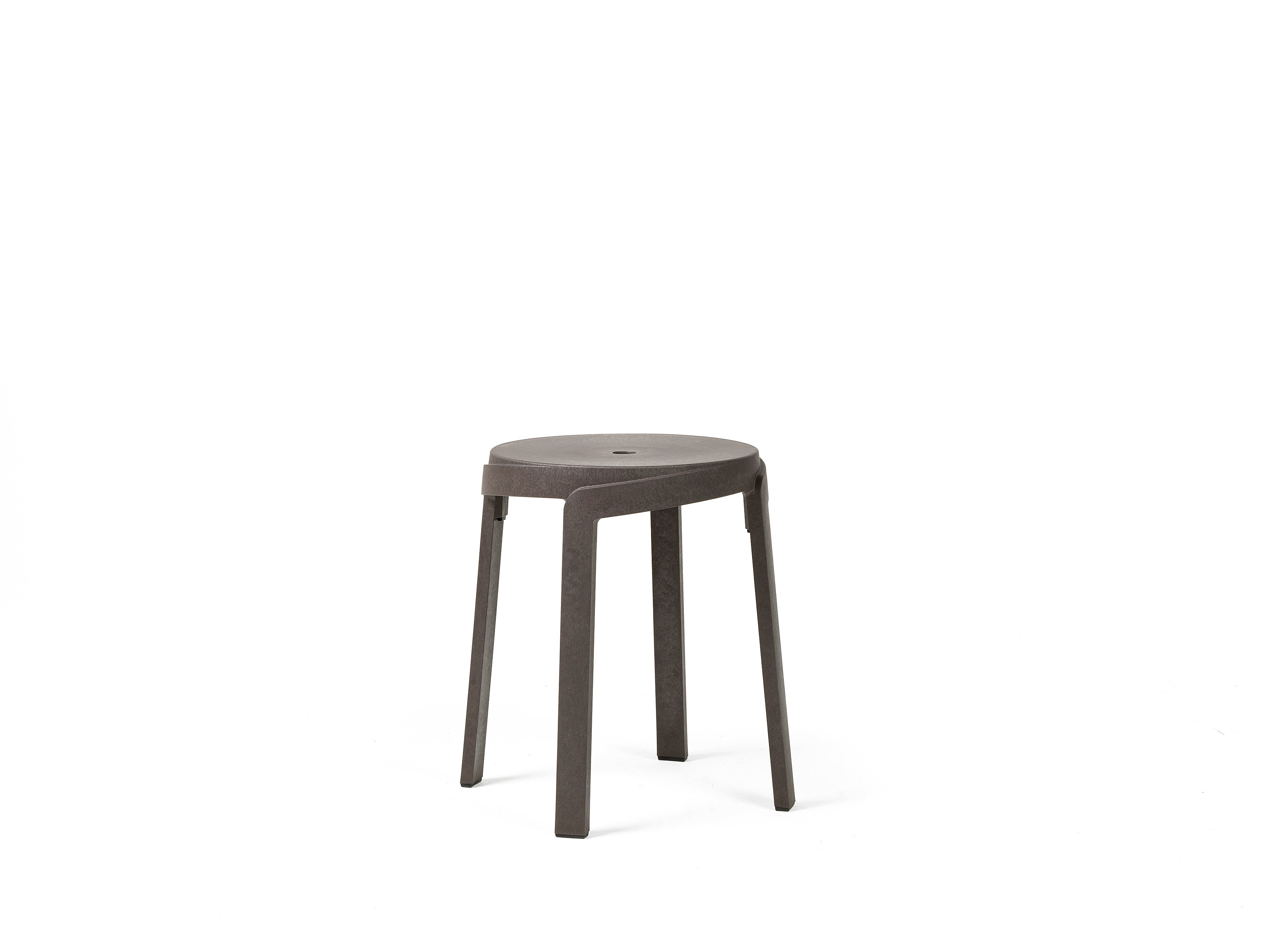 Hocker für den Außenbereich STACK erdiges Braun