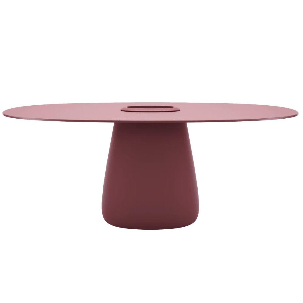 Stół ogrodowy z pojemnikiem COBBLE bordowy Qeeboo 190 cm   Eye on Design