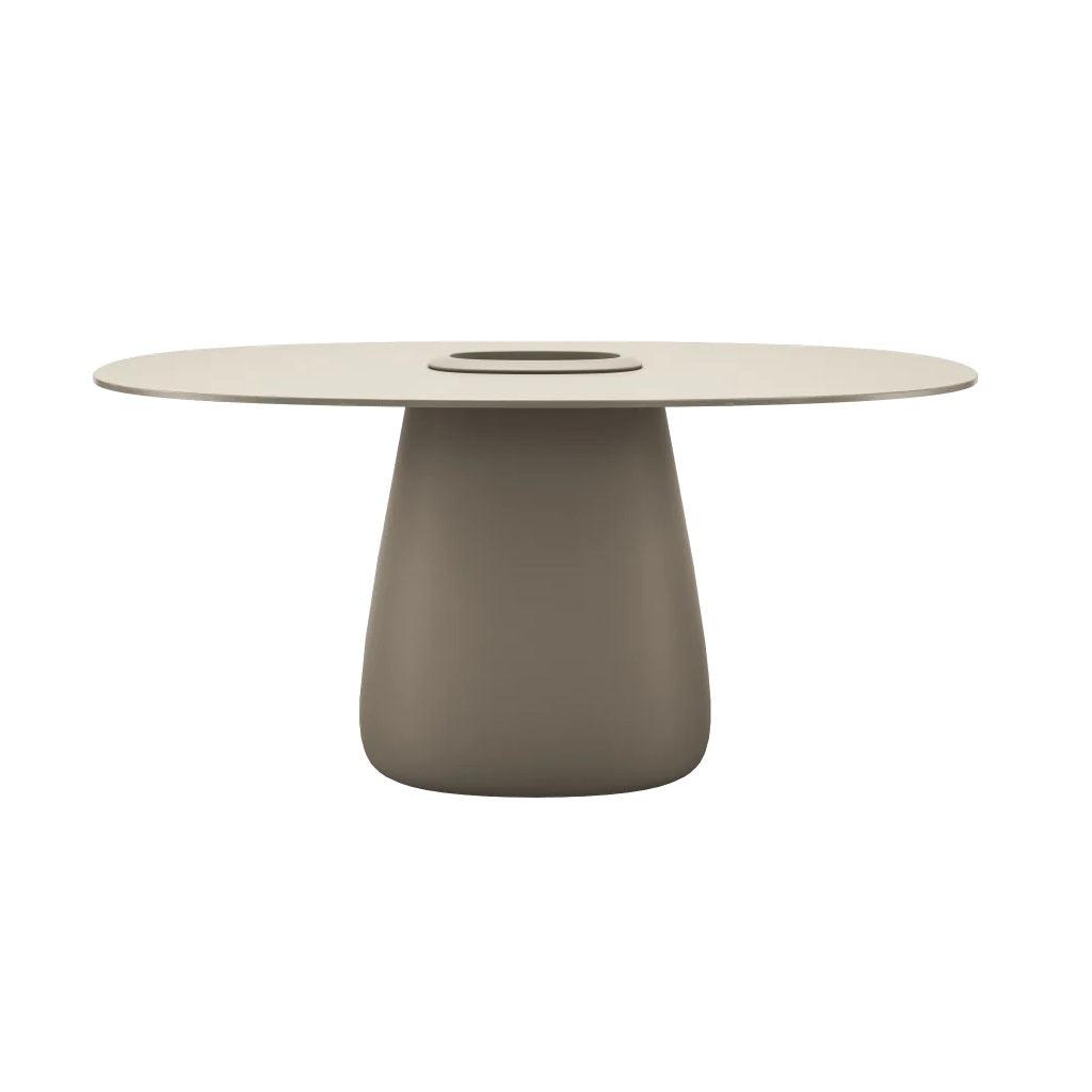 Stół ogrodowy z pojemnikiem COBBLE kość słoniowa Qeeboo 160 cm   Eye on Design