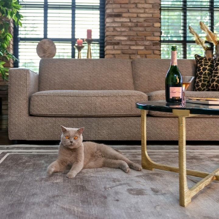 Stolik boczny VIXEN złoty – szkło, Richmond Interiors