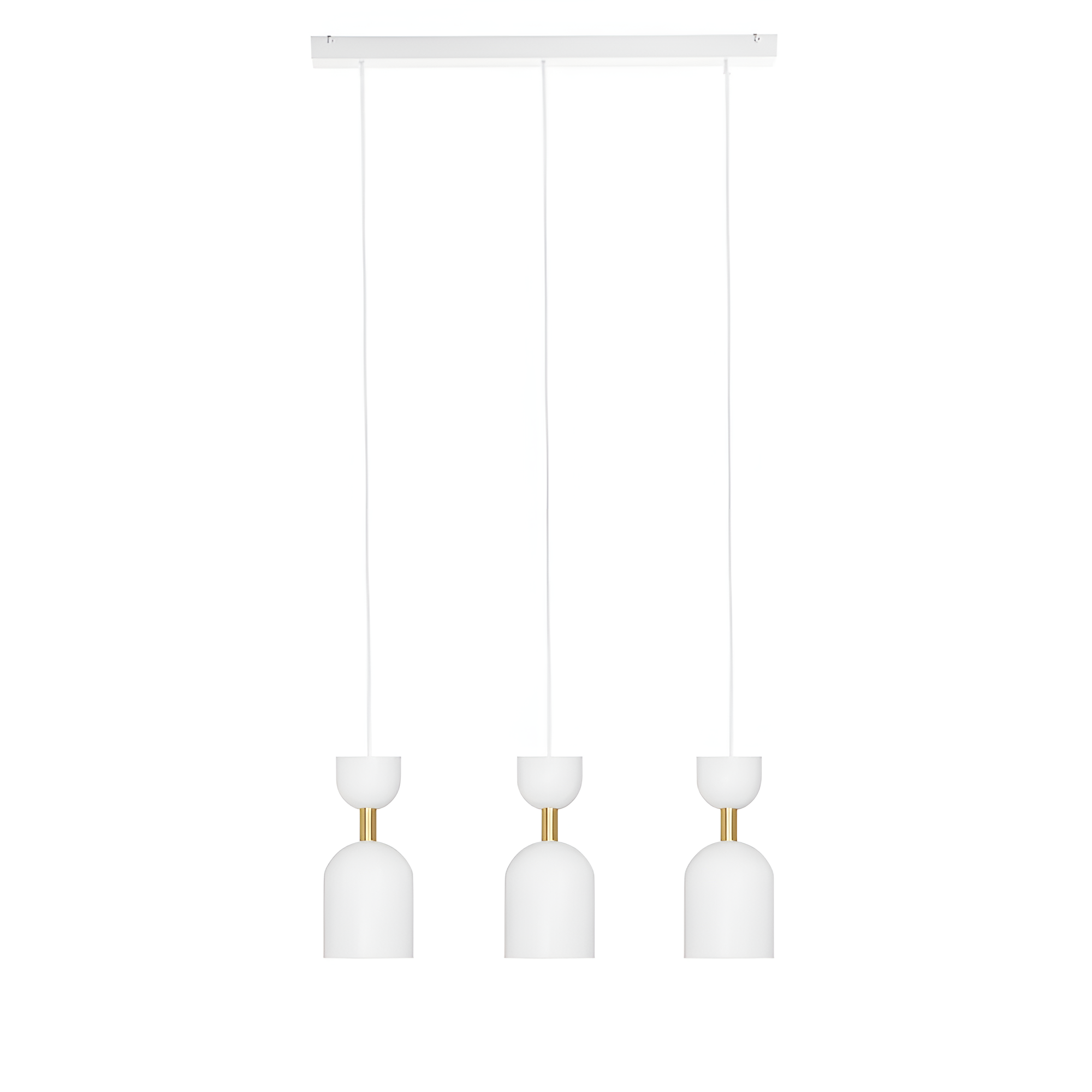 Lampa sufitowa SUPURU 3L biały z mosiężnym