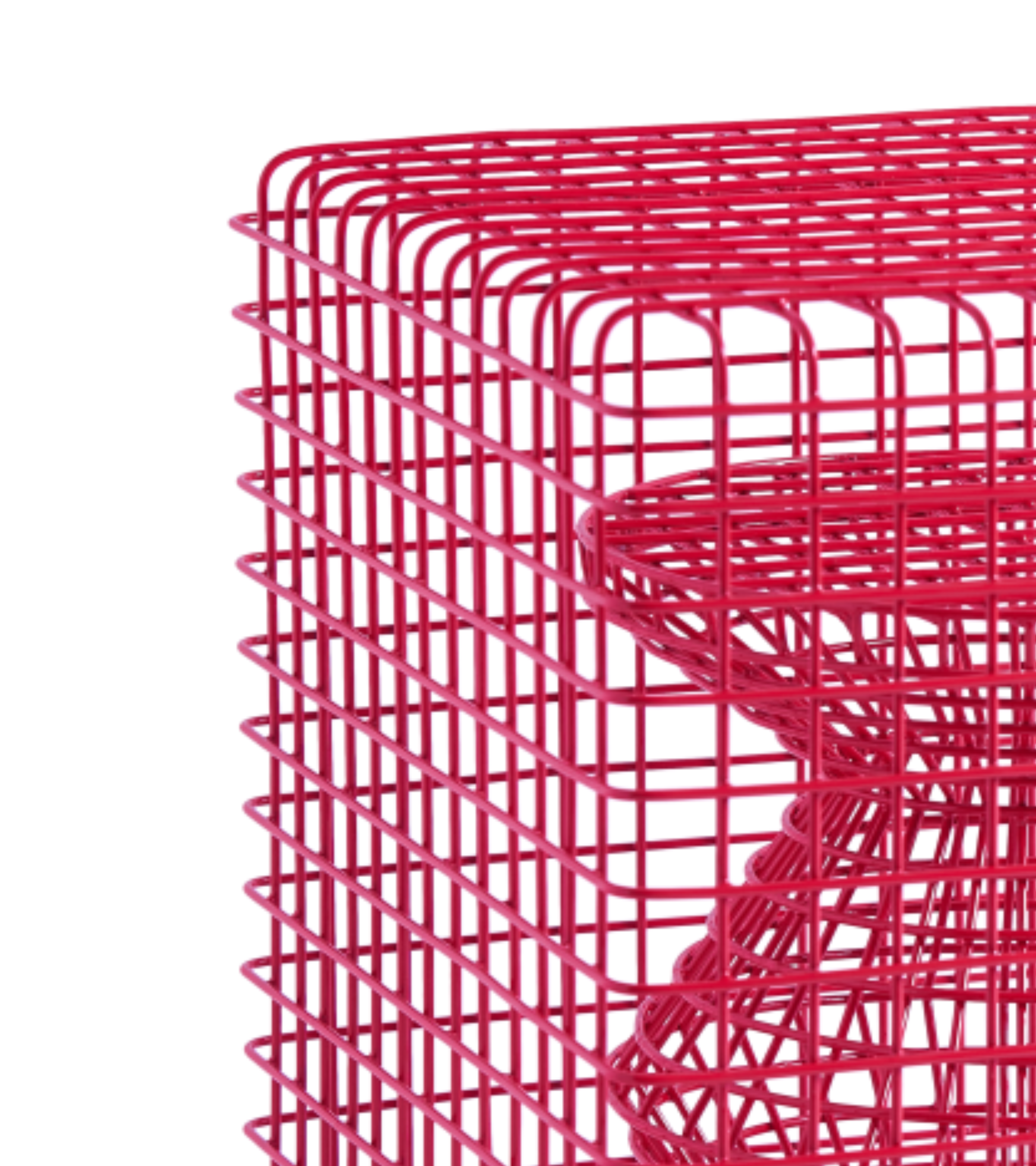 Stołek dekoracyjny ZIG ZAG WIRE różowy
