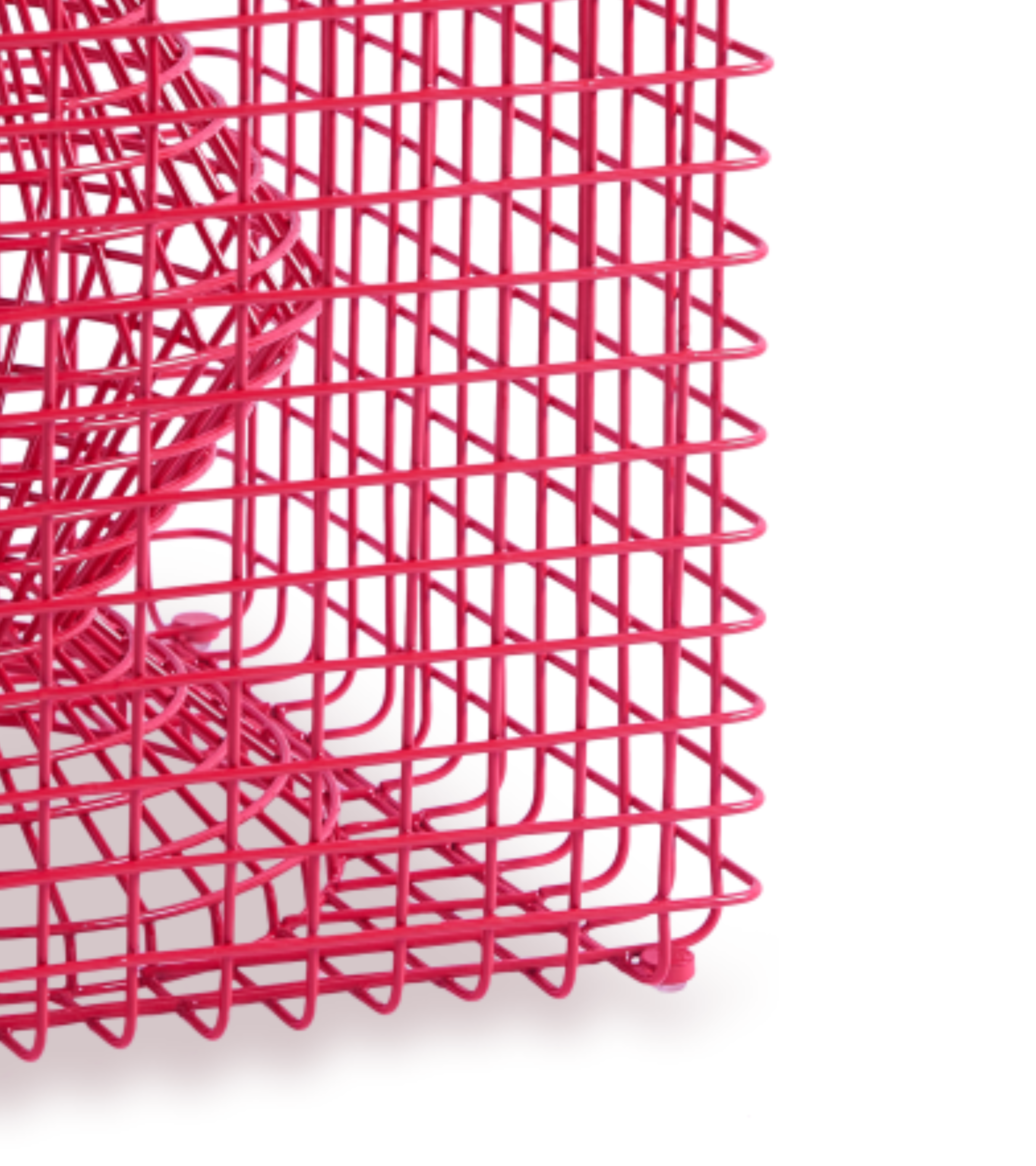 Stołek dekoracyjny ZIG ZAG WIRE różowy