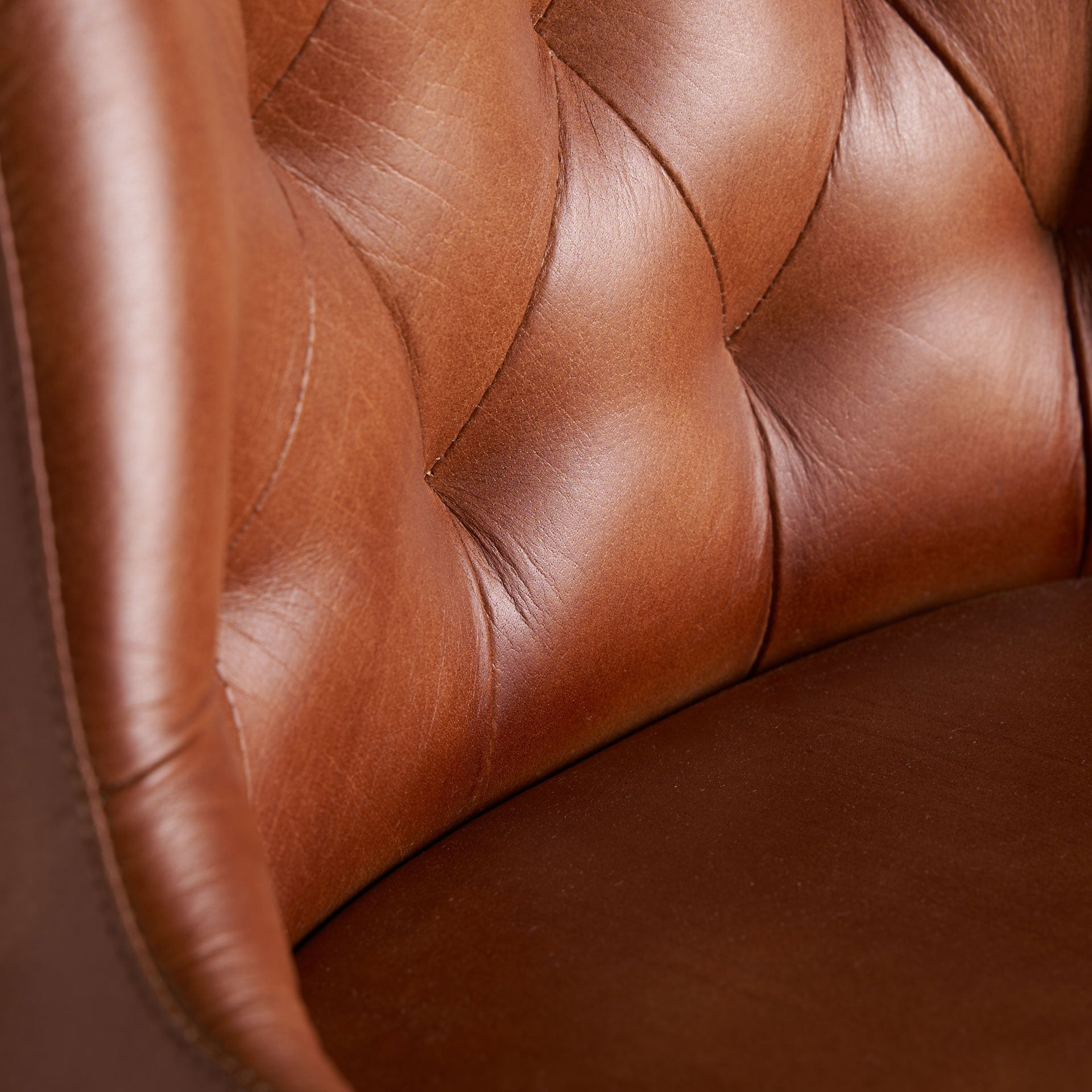 DEXTER Bar Stool Brown Leather with Black Base