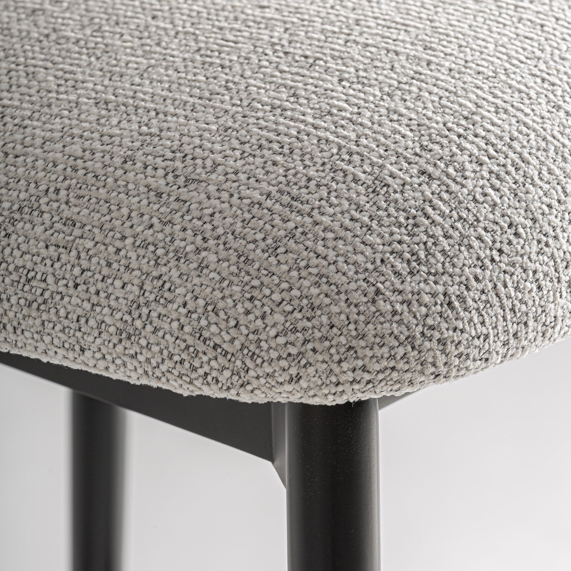 ERLEC Gray Stool with Black Ash Base
