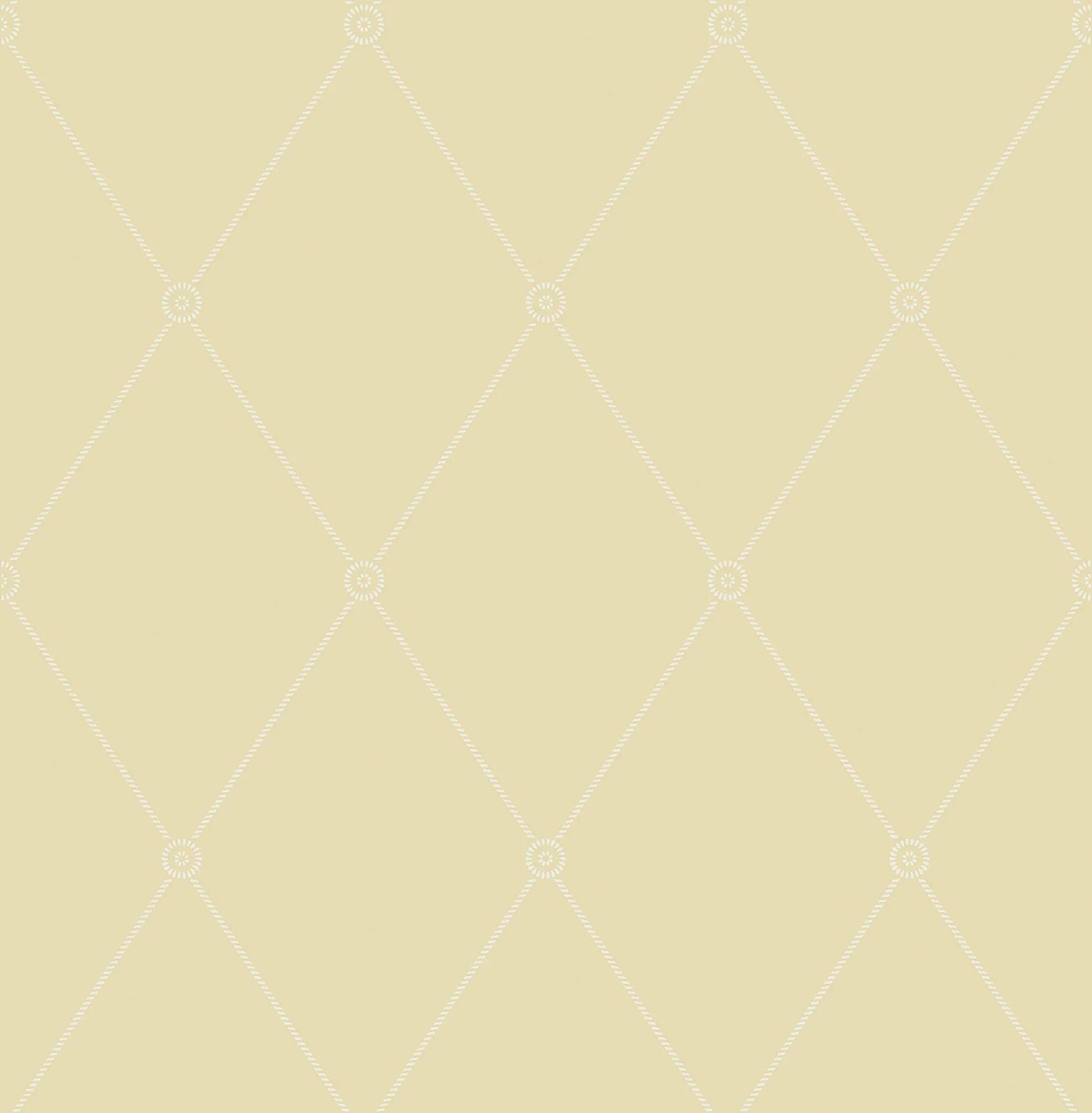 Tapeta ARCHIVE ANTHOLOGY - Large Georgian Rope Trellis cytrynowy Cole & Son    Eye on Design