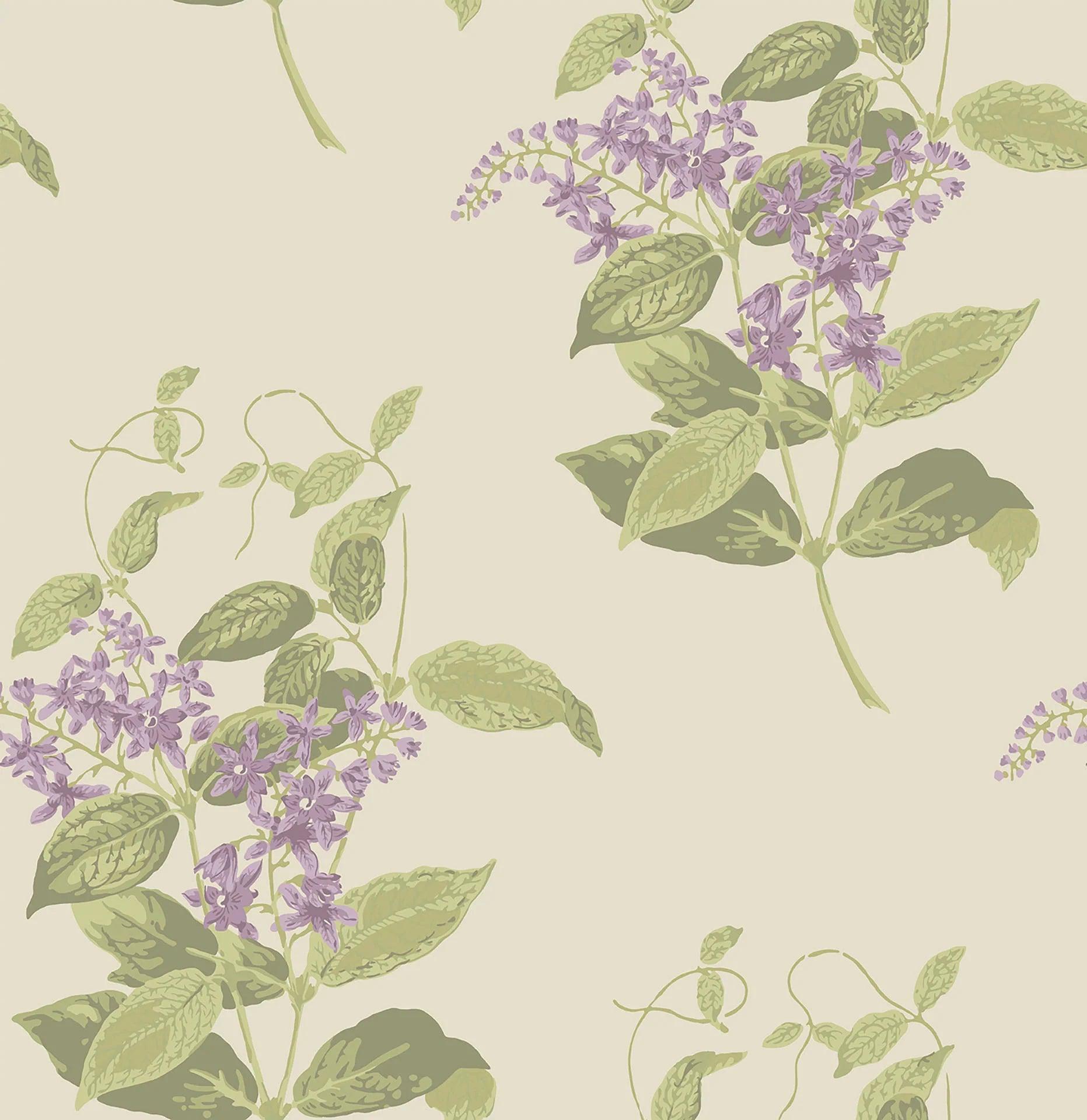 Tapeta ARCHIVE ANTHOLOGY - Madras Violet fiolet na kremie Cole & Son    Eye on Design