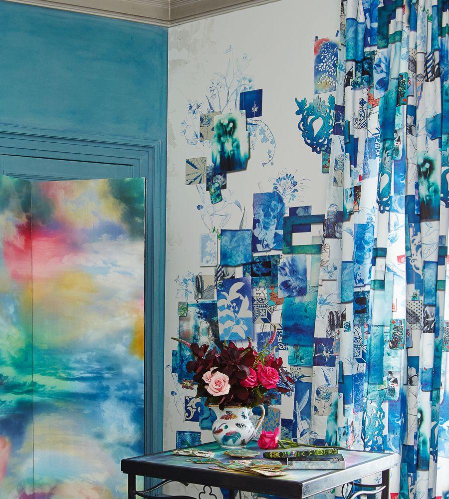 Tapeta FOLLETE - BLEU DE ROI niebieski Christian Lacroix    Eye on Design