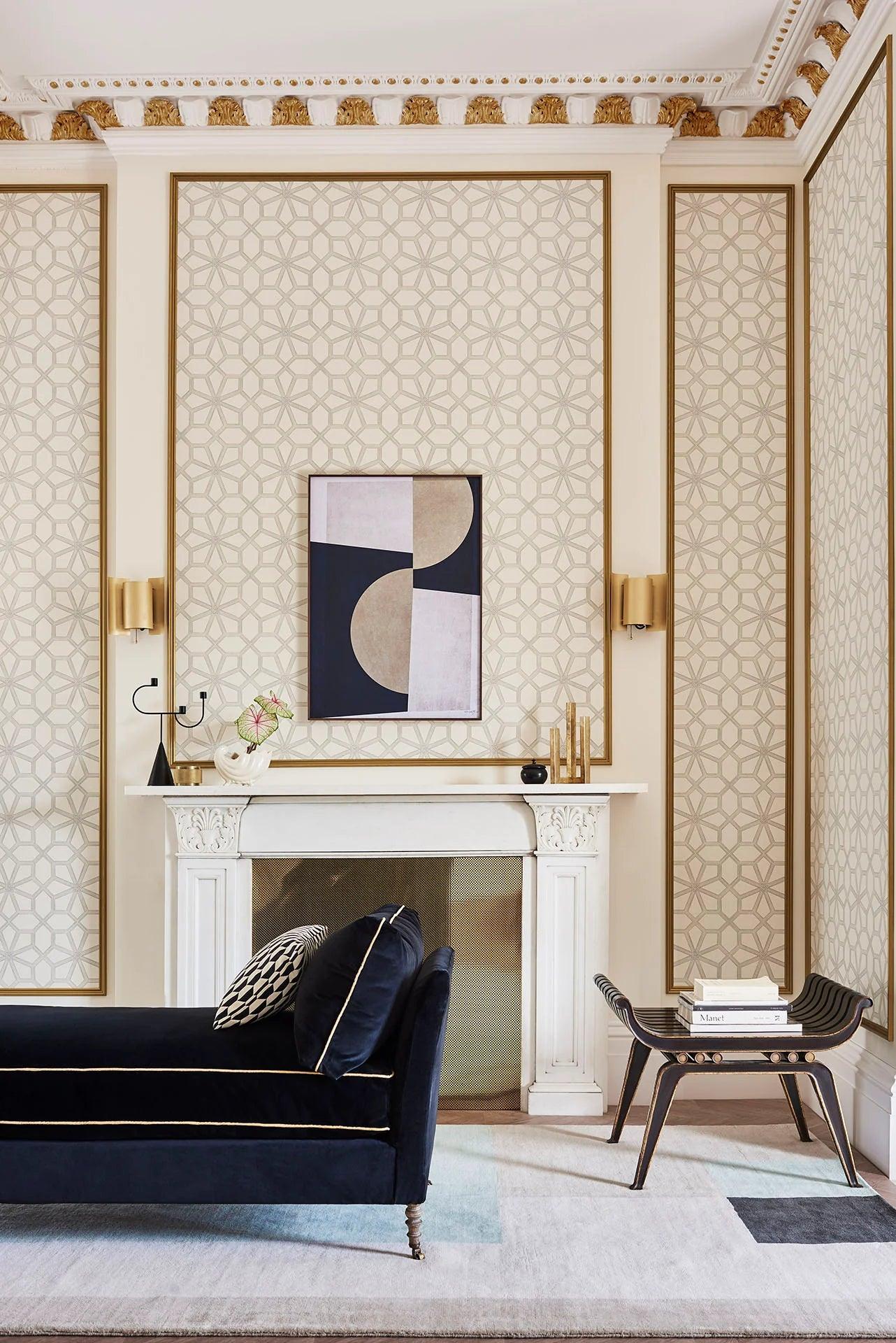 Wallpaper with geometric pattern HRP GREAT MASTERS - Wolsey Stars black