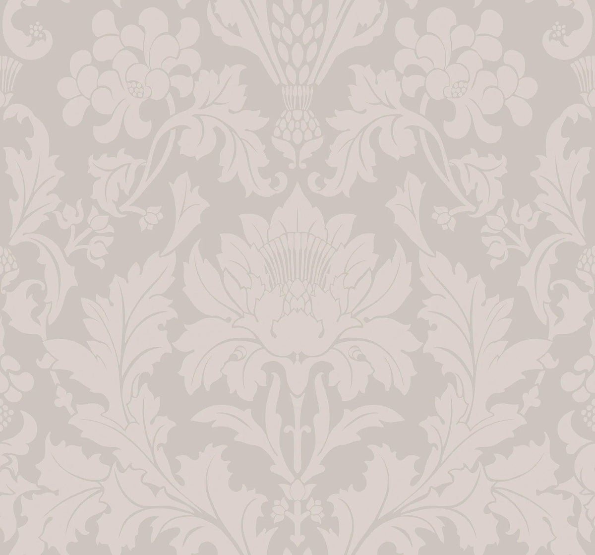 Mariinsky Damask wallpaper - Fonteyn warm gray – Cole & Son – Eye on Design