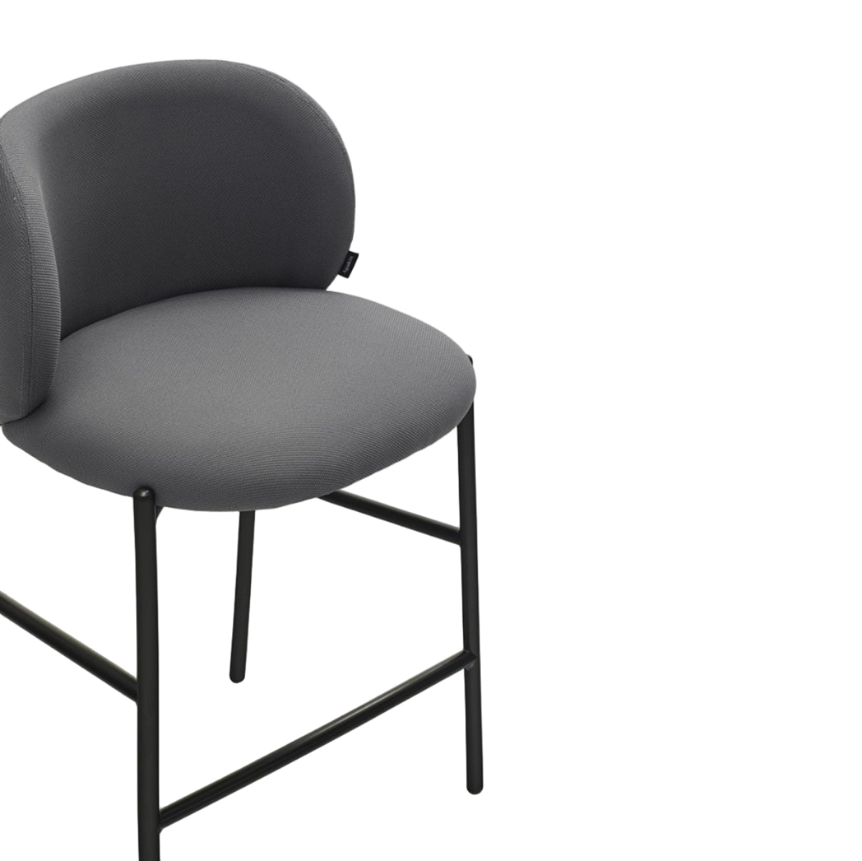 Krzesło barowe MOGI ciemnoszary z czarną podstawą