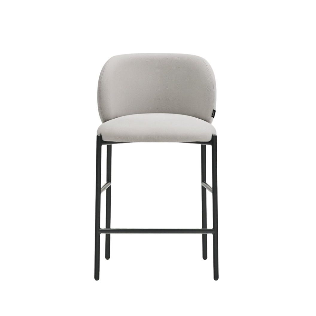 Krzesło barowe MOGI szary z czarną podstawą