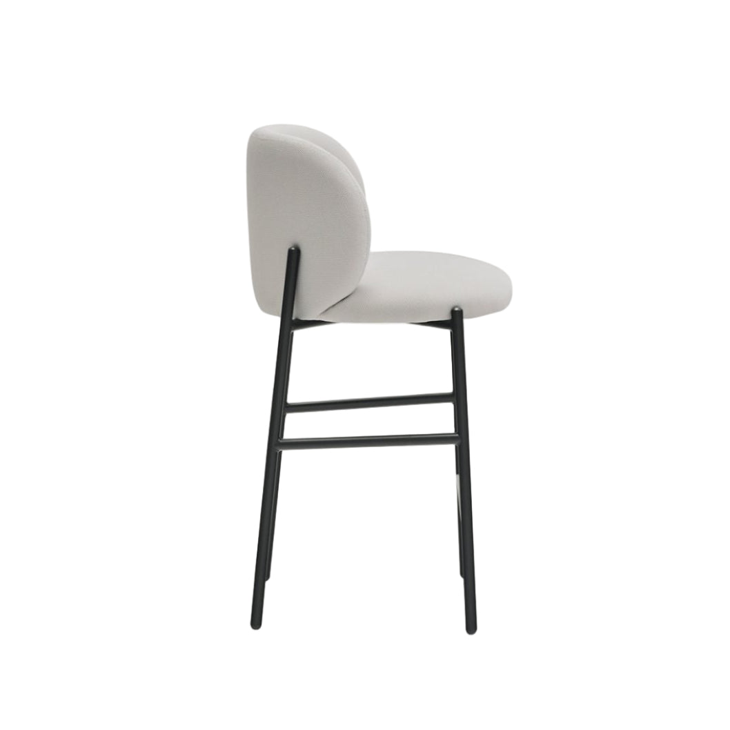 Krzesło barowe MOGI szary z czarną podstawą