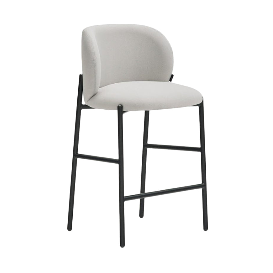 Krzesło barowe MOGI szary z czarną podstawą